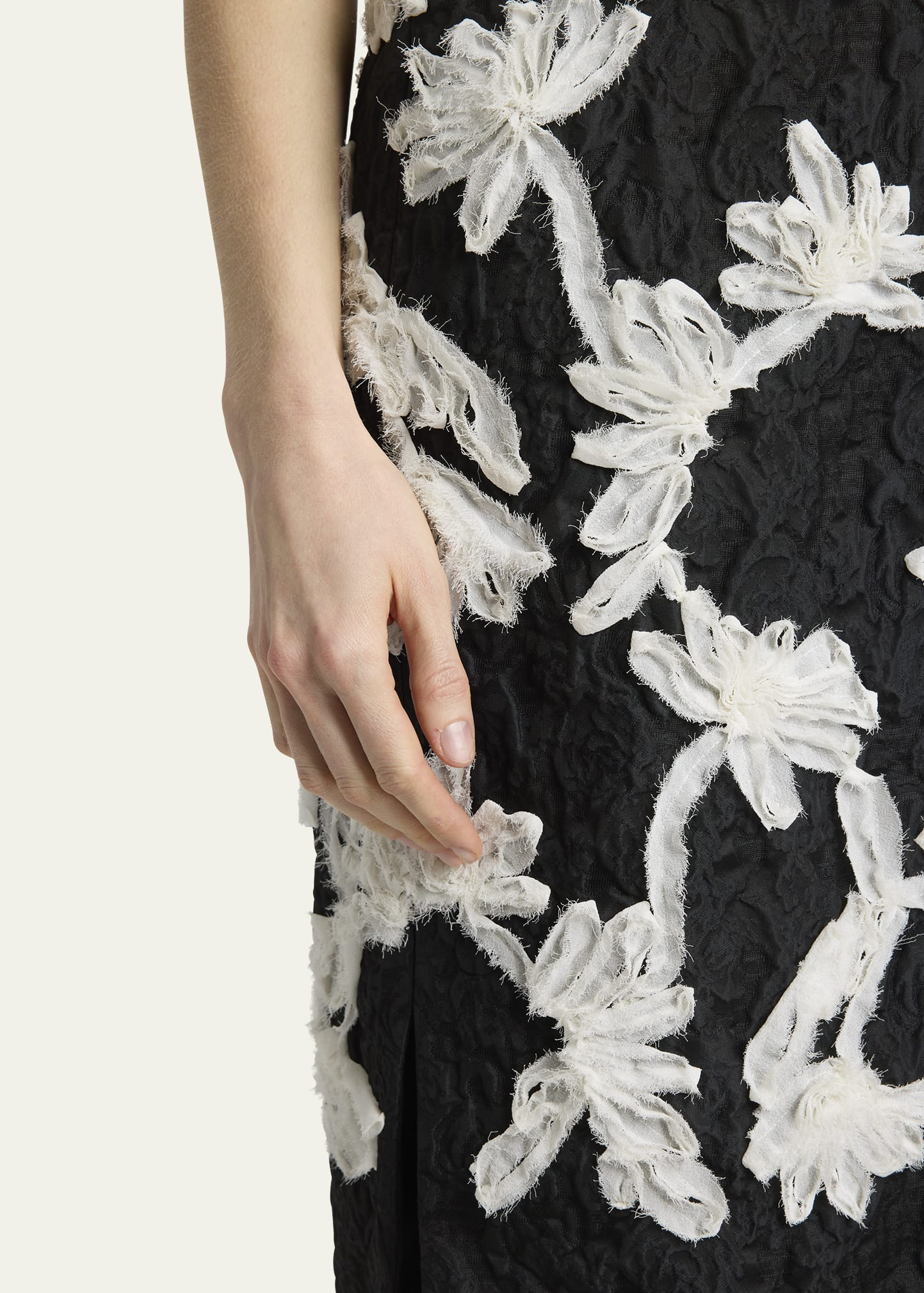 Sleeveless Cloque Midi Cocktail Dress - 5