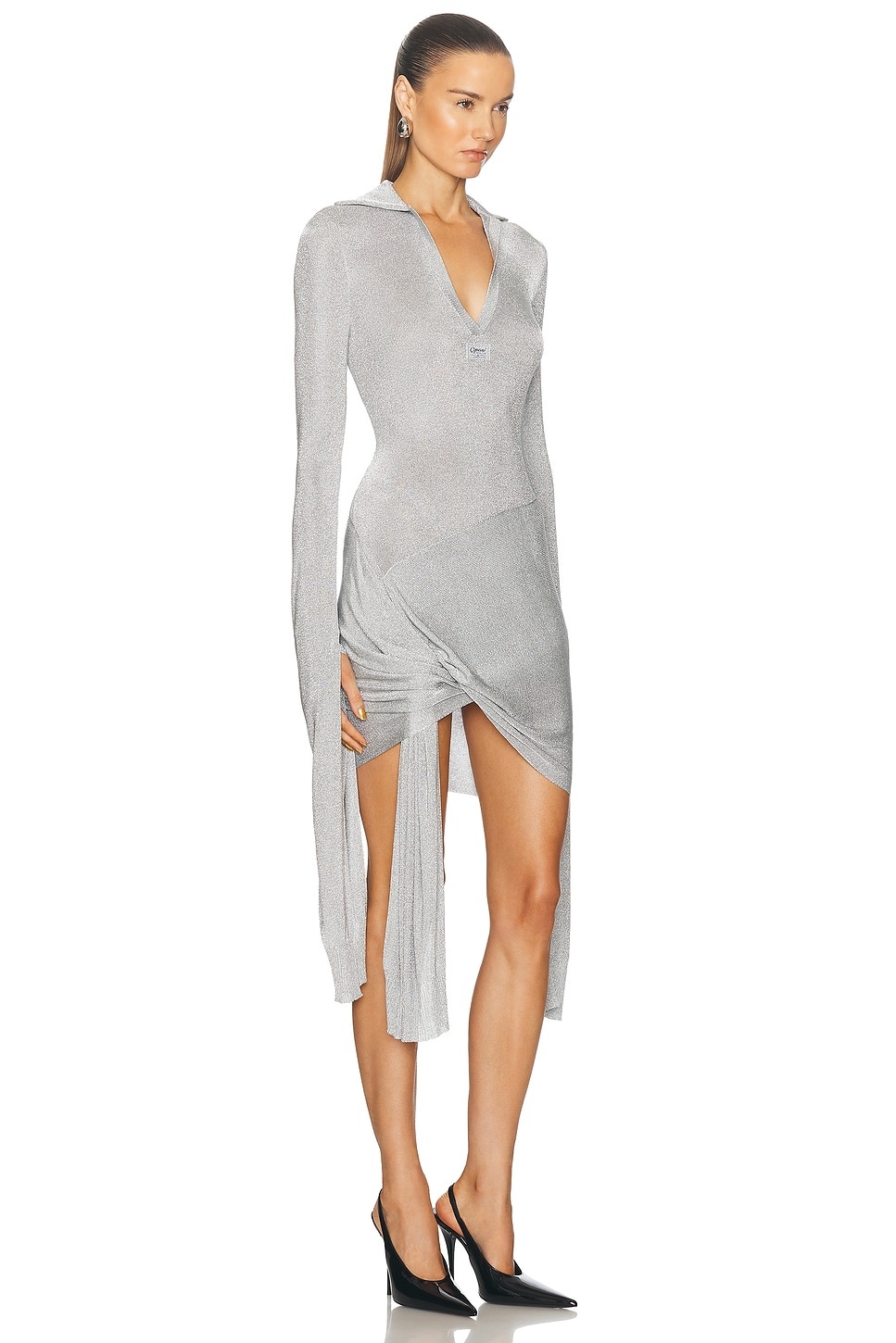 Knotted Sleeved Dress - 2