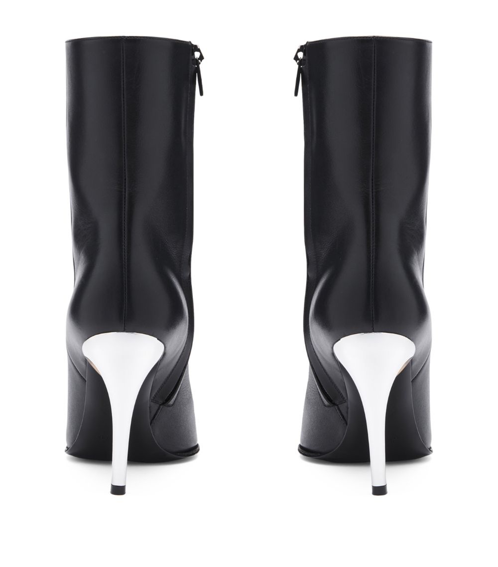 ショートブーツ・ブーティ Alexander Mcqueen Armadillo Smooth Leather Ankle Boots MCQUEEN Armadillo leather ankle boots | NET-A-PORTER