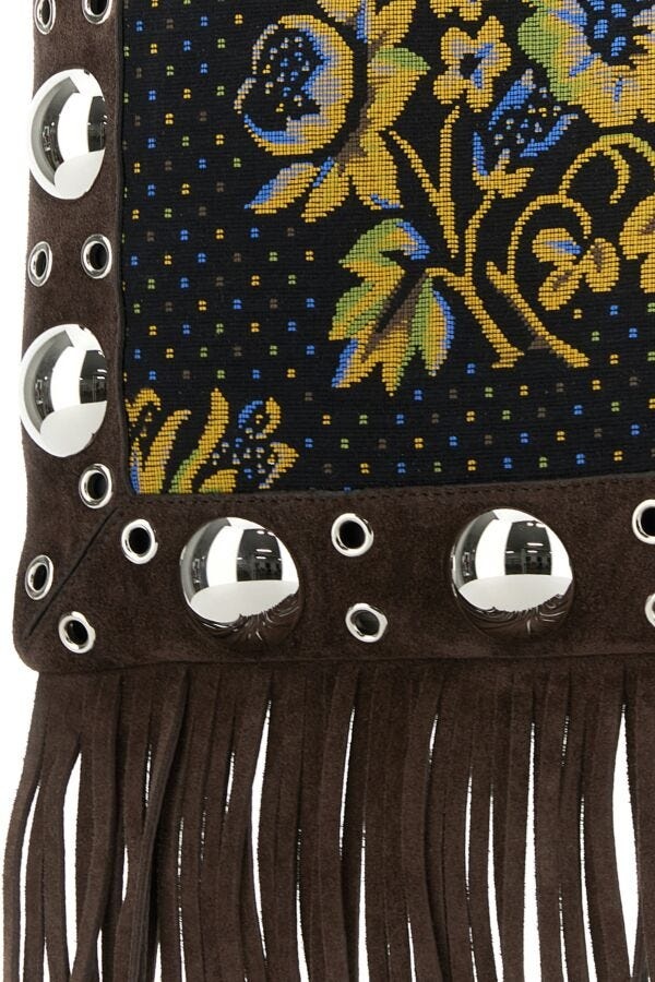 Valentino Embroidered jacquard Nellcôte shoulder bag