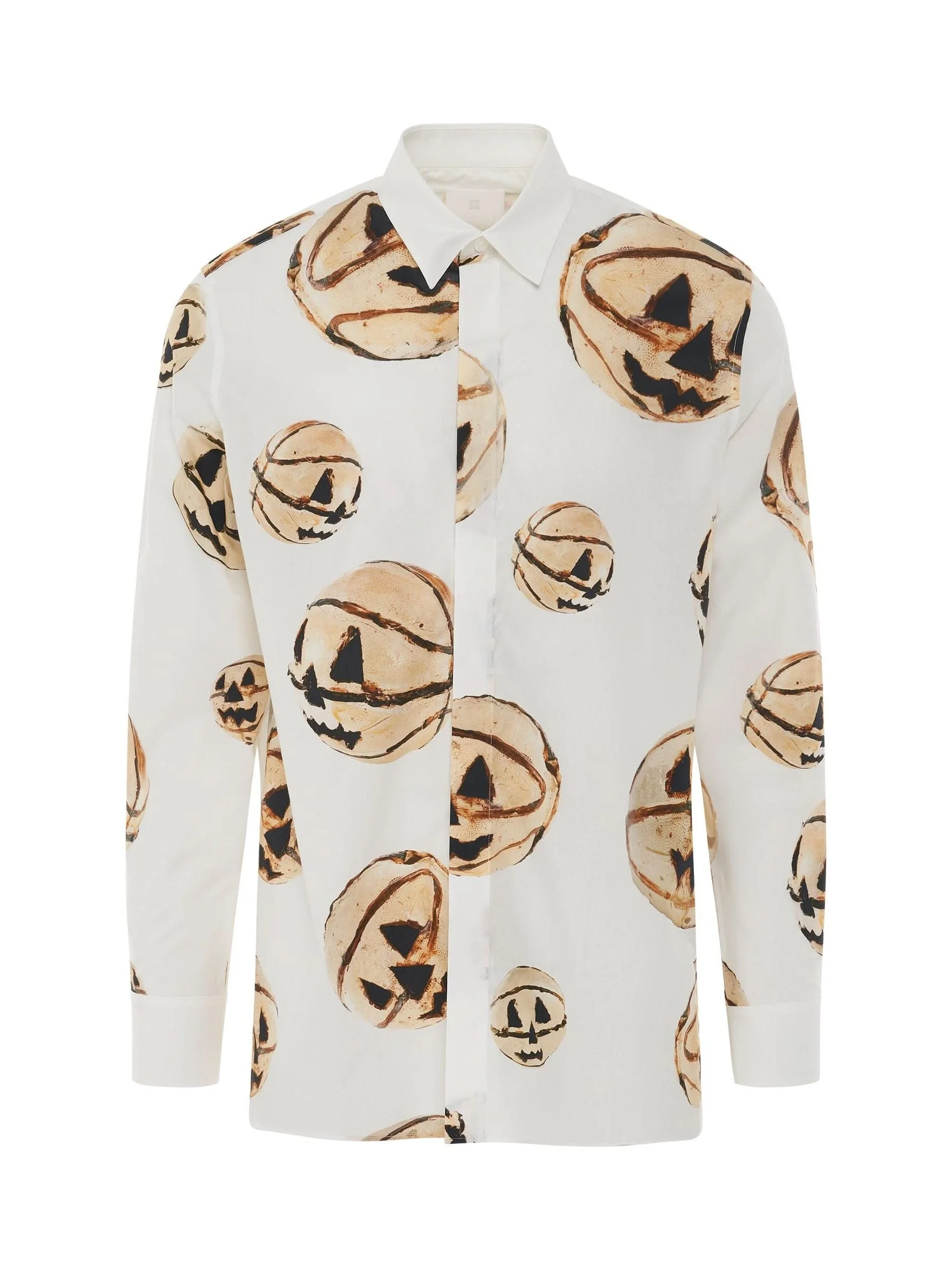 Boxy Fit Print Shirt in White/Yellow - 1