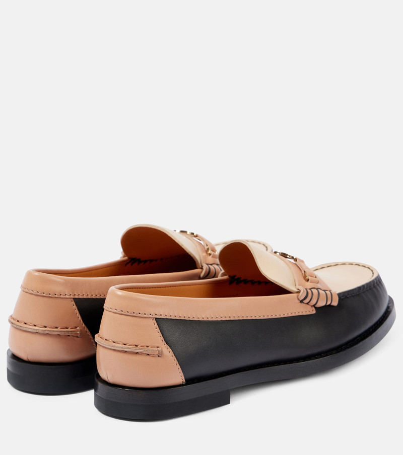 Tod's Colorblocked leather penny loafers outlook