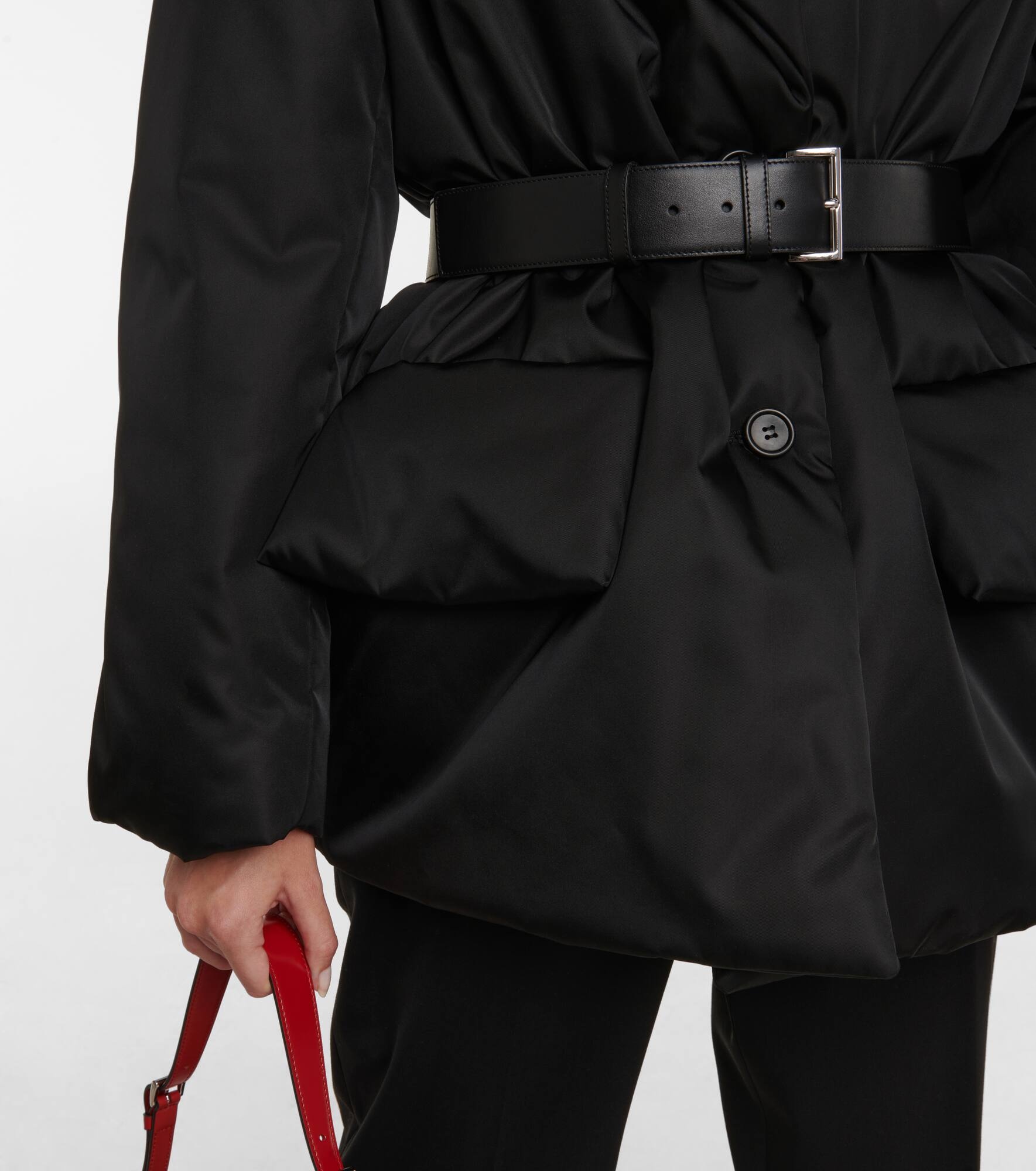 Re-Nylon belted padded jacket - 5