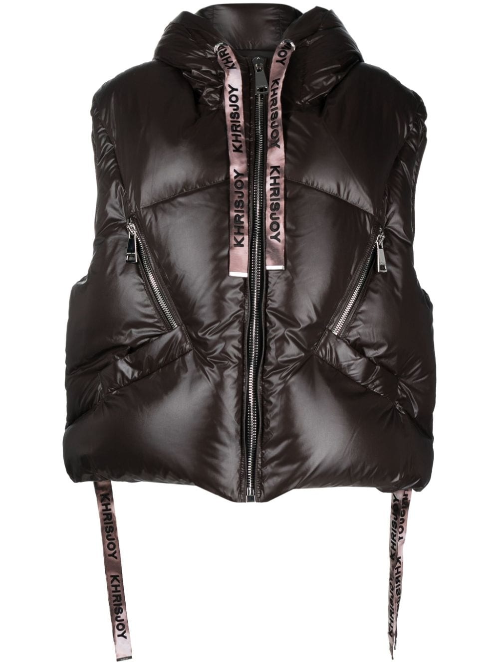 hooded padded gilet - 1