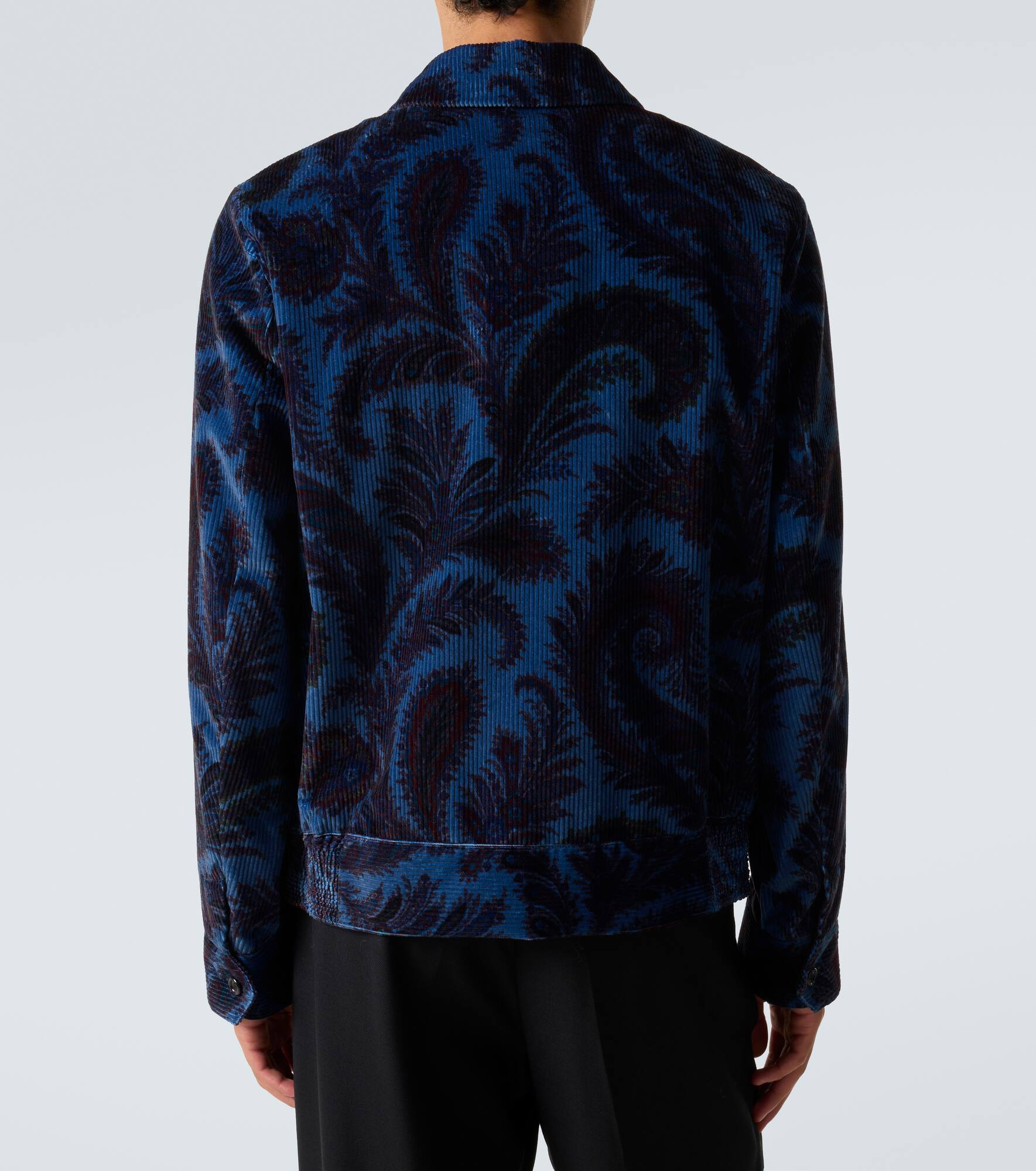 Printed cotton velvet jacket - 4