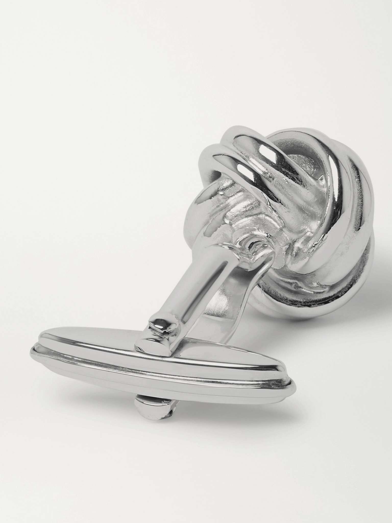 Knot Rhodium-Plated Cufflinks - 6