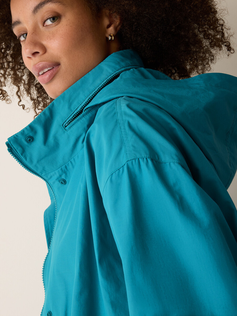 Light Cotton Nylon Stand Collar Coat 5