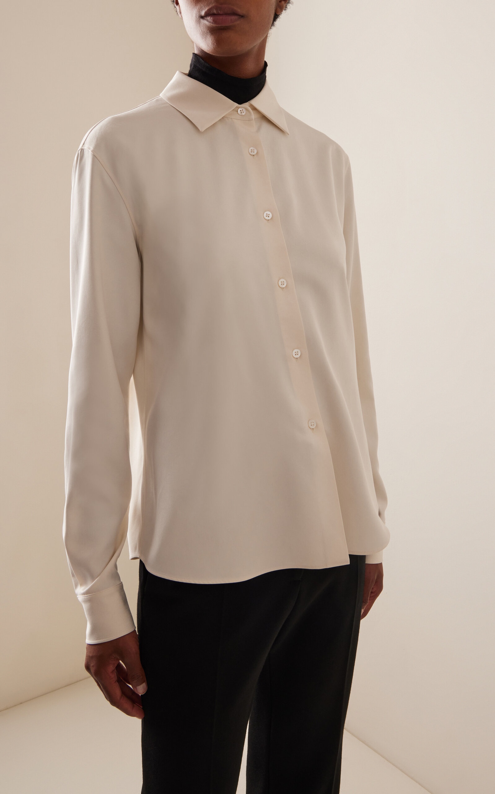 Maigrette Silk Shirt ivory - 3