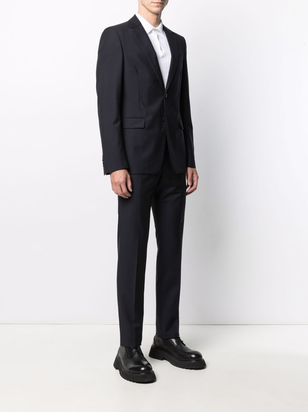 single-breasted virgin wool-blend suit - 3