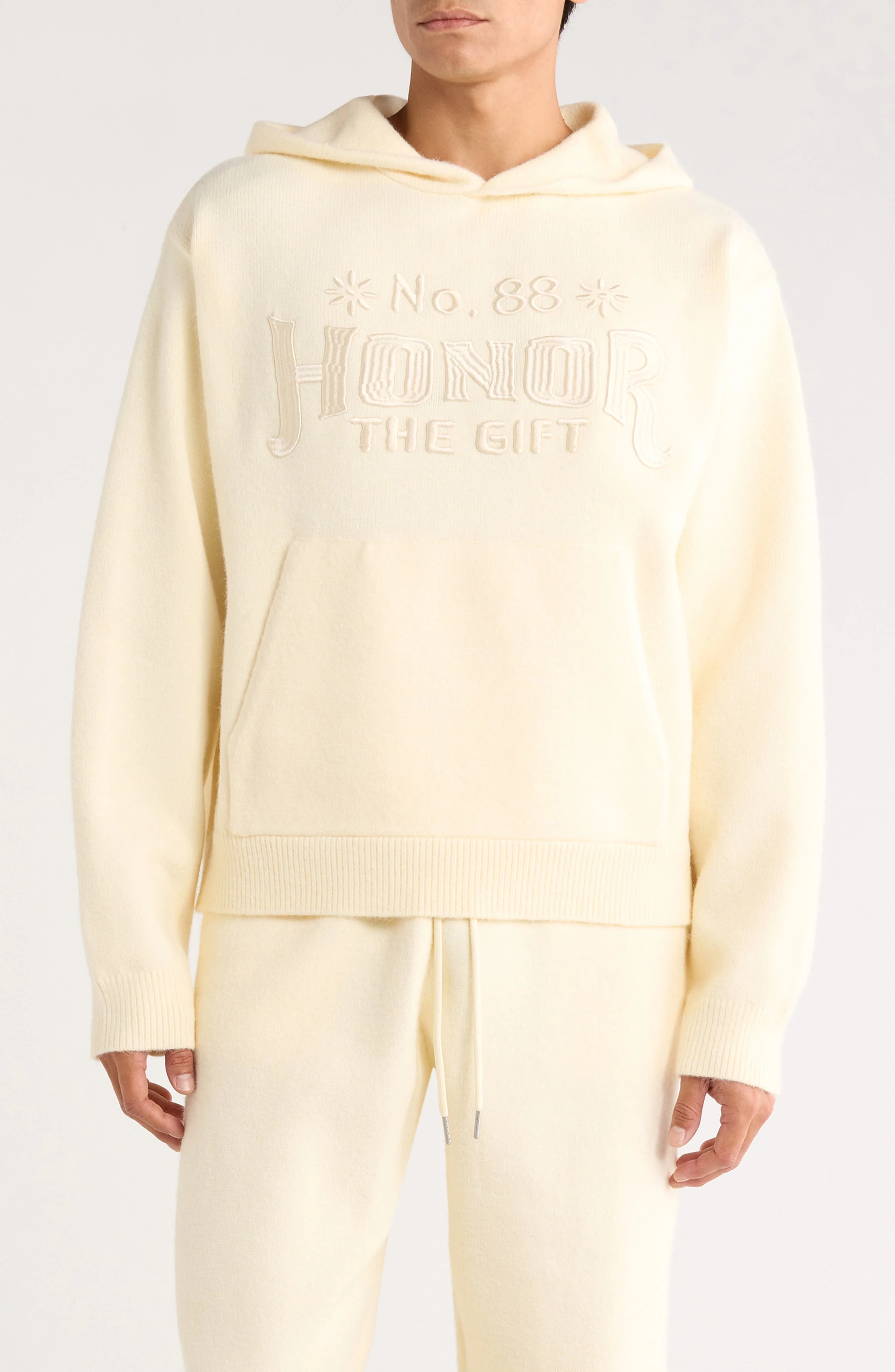 HONOR THE GIFT Art Knit Hoodie in Bone at Nordstrom - 1