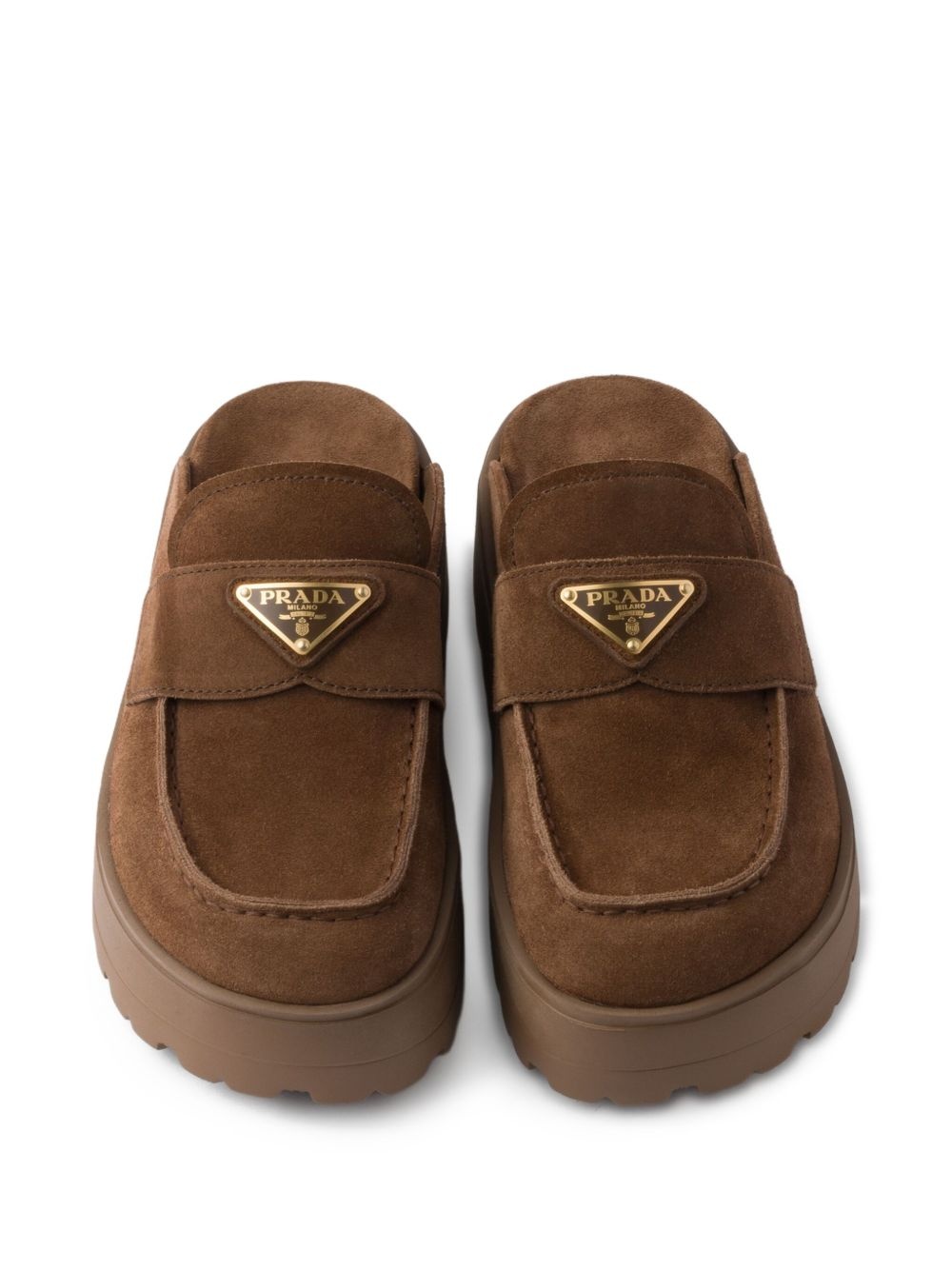 suede platform mules - 4