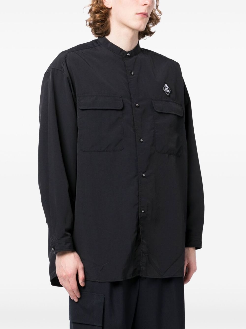 logo-patch shirt - 3