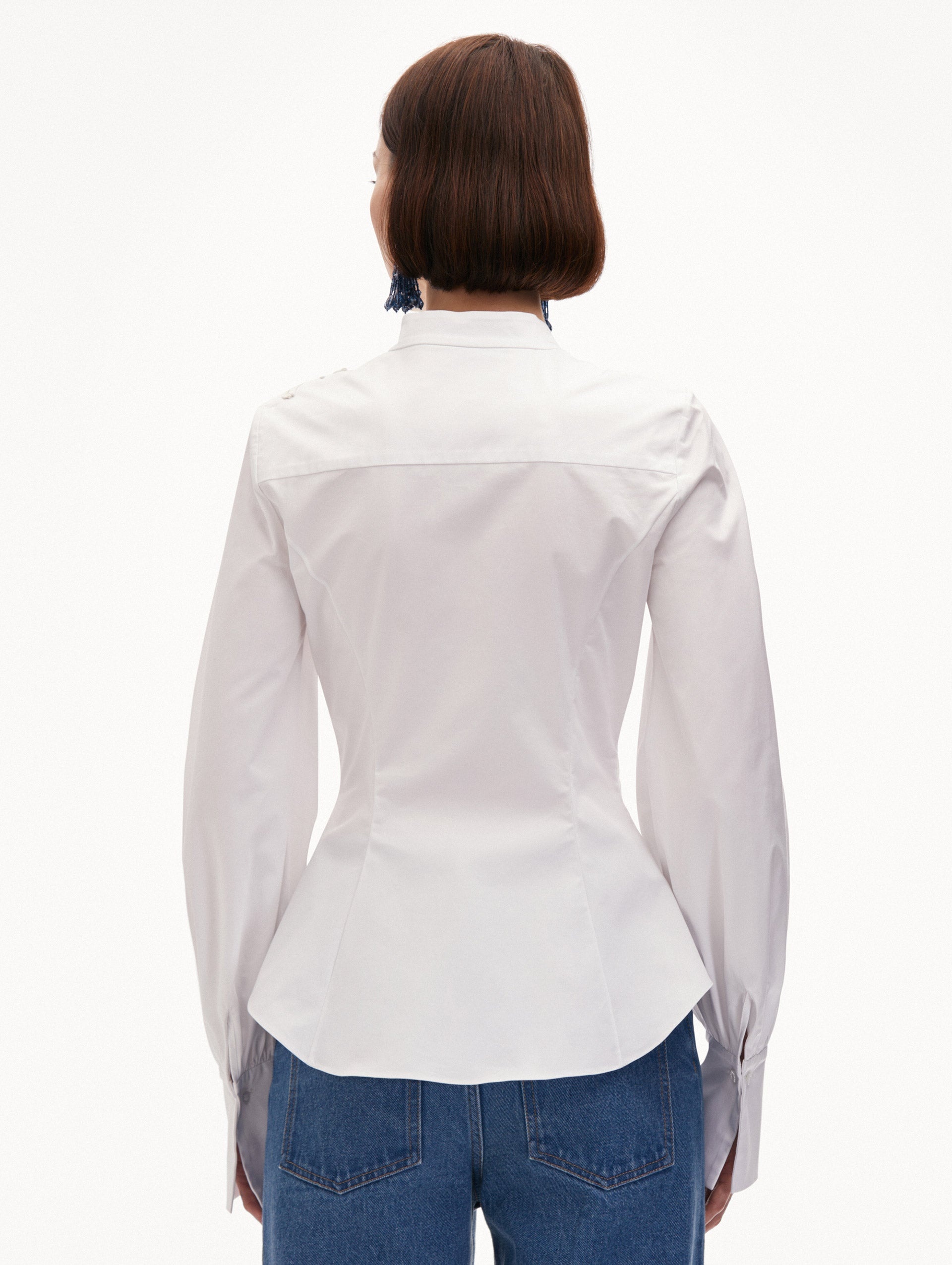 ORCHID COTTON TWILL BLOUSE - 4