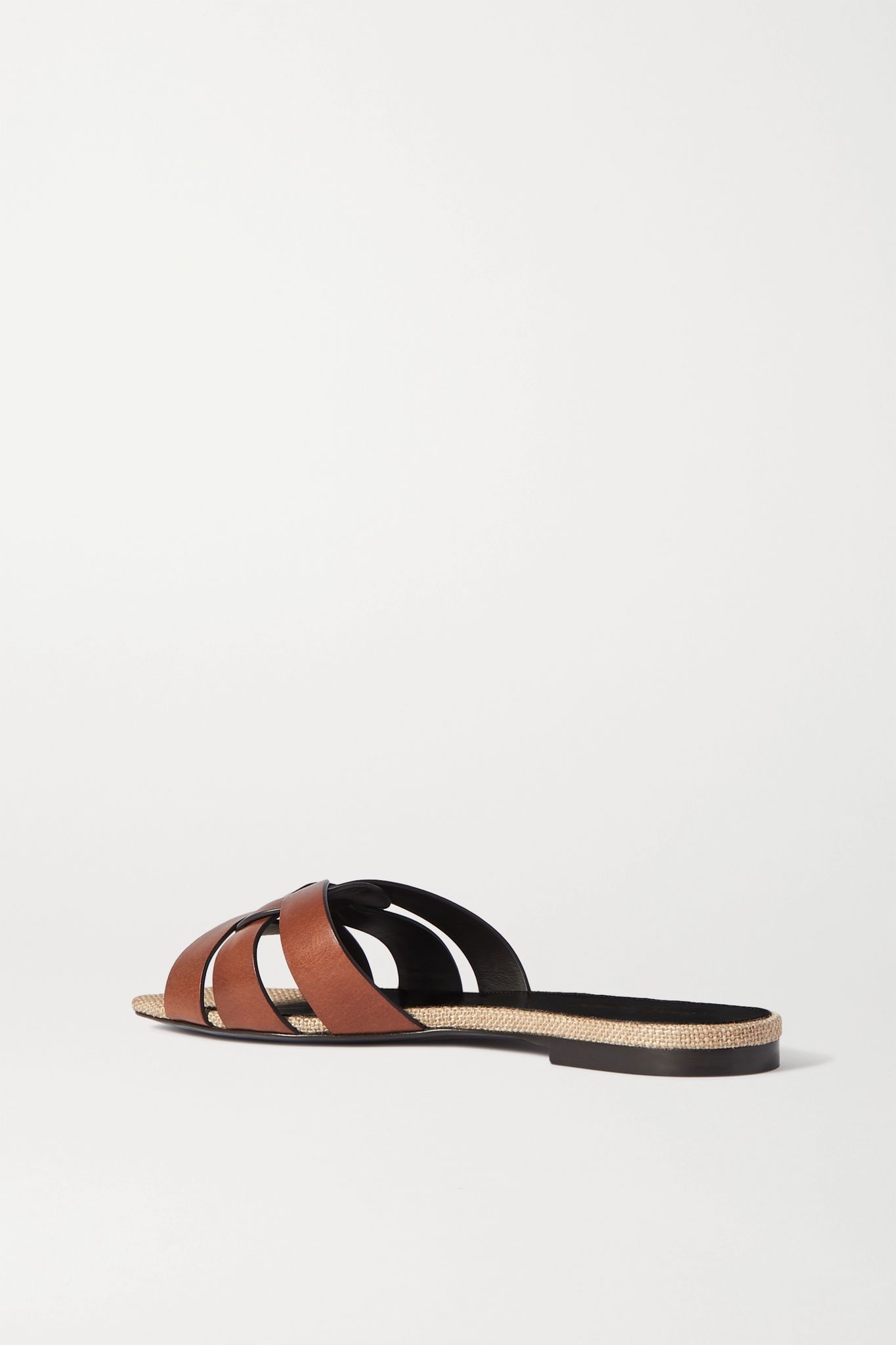 Nu Pieds woven leather and canvas slides - 4