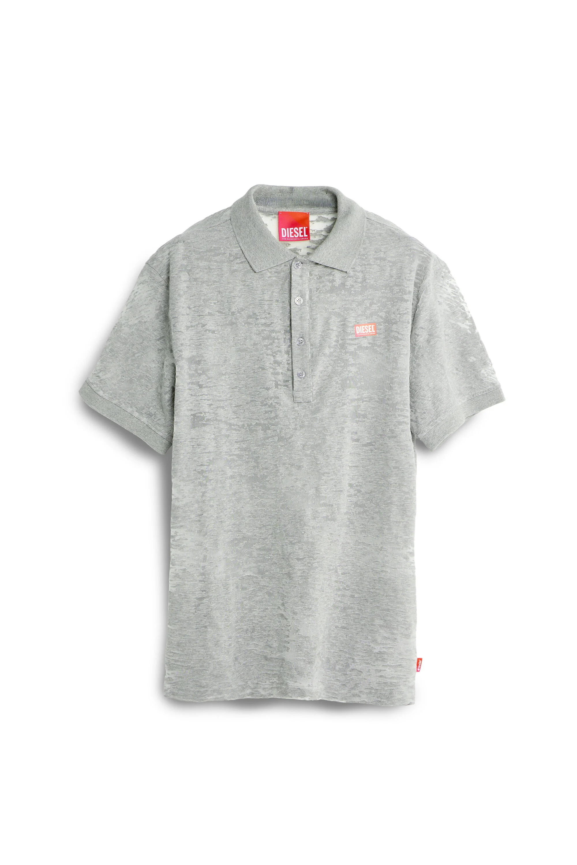 POLO SHIRT IN ALL-OVER DEVORÉ JERSEY - 1