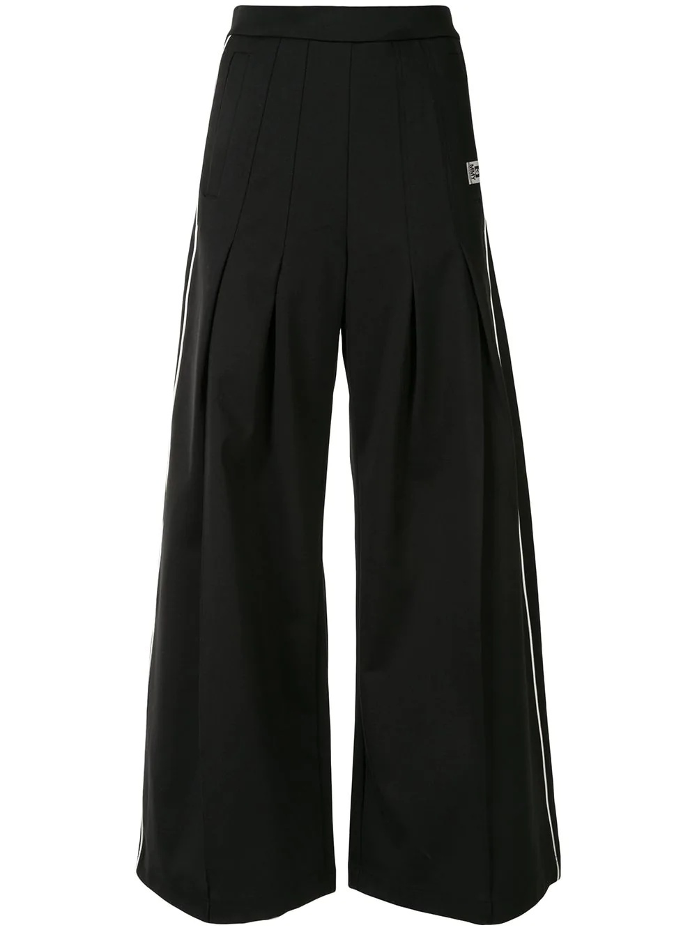 pintucked wide-leg trousers - 1