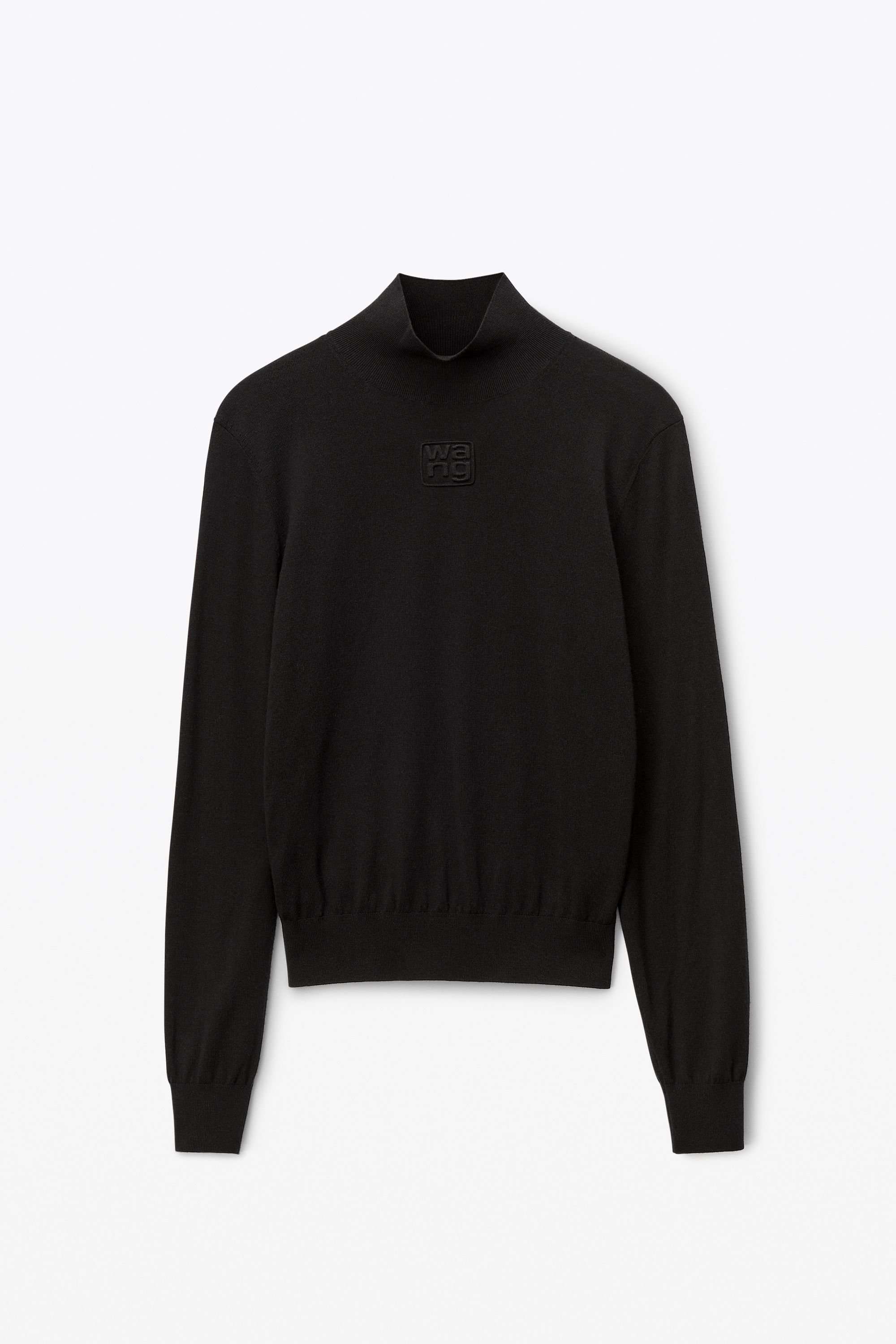 long sleeve turtleneck in merino wool - 1