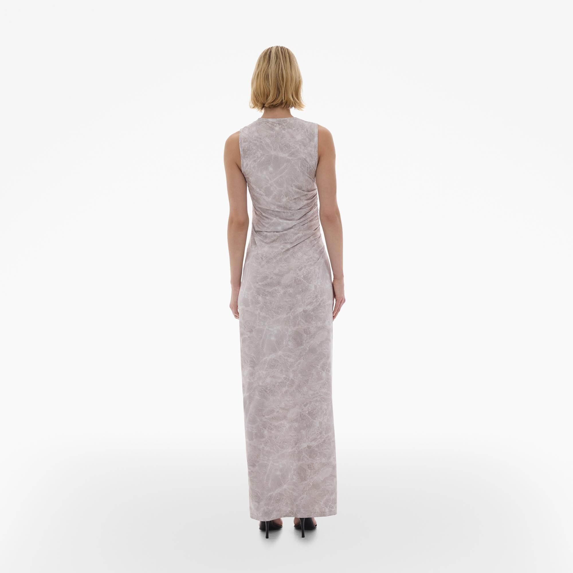 PRINTED RUCHED TANK DRESS - 4