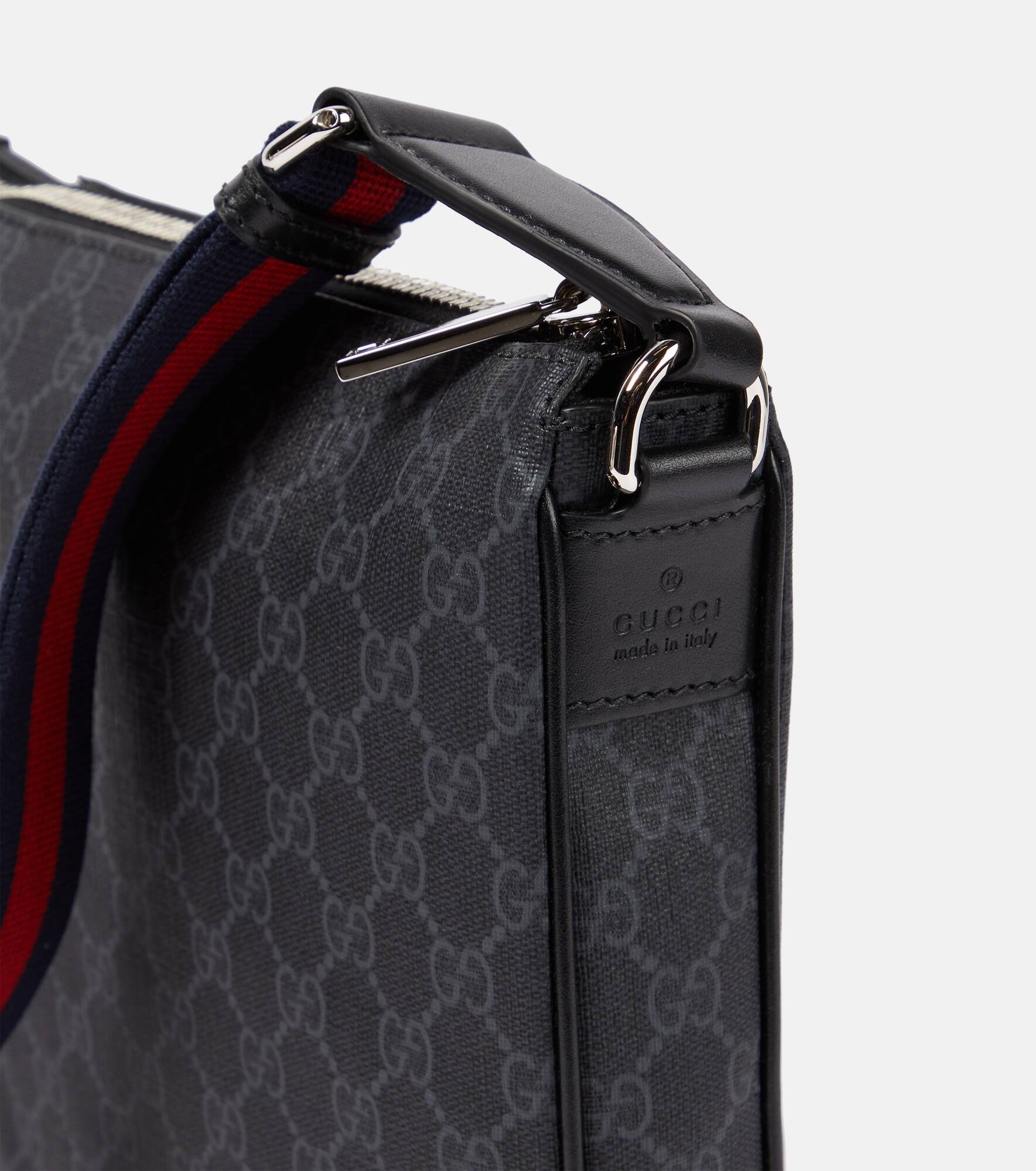 GG canvas leather-trimmed crossbody bag - 6