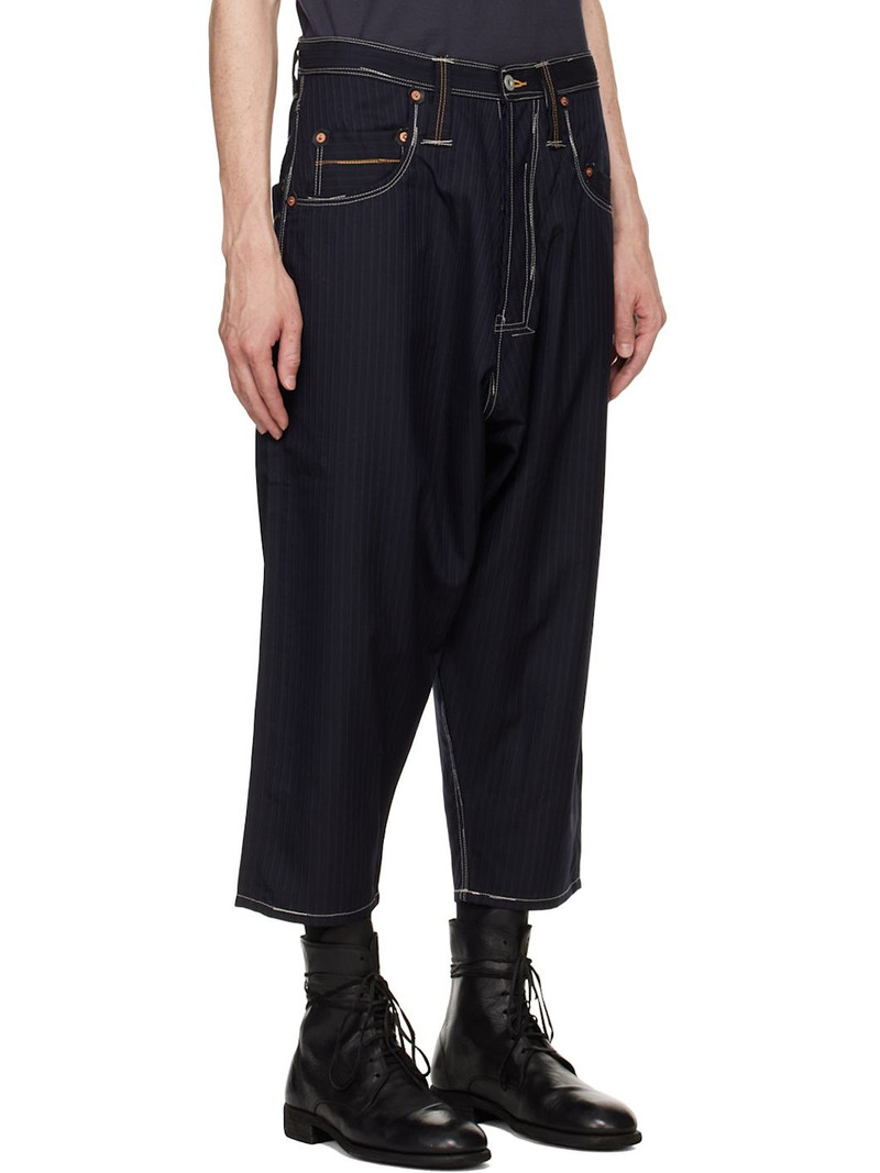 Navy Levi's Edition Pinstripe Wool Trousers 2