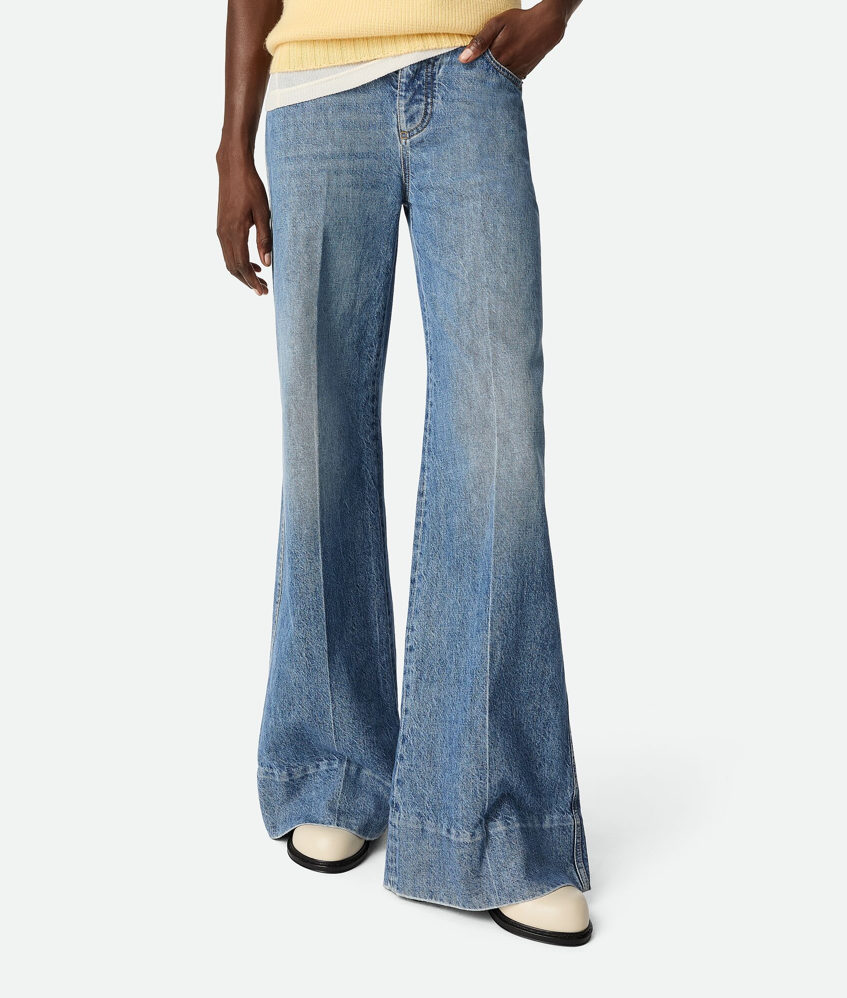 Vintage Indigo Palazzo Jeans - 4