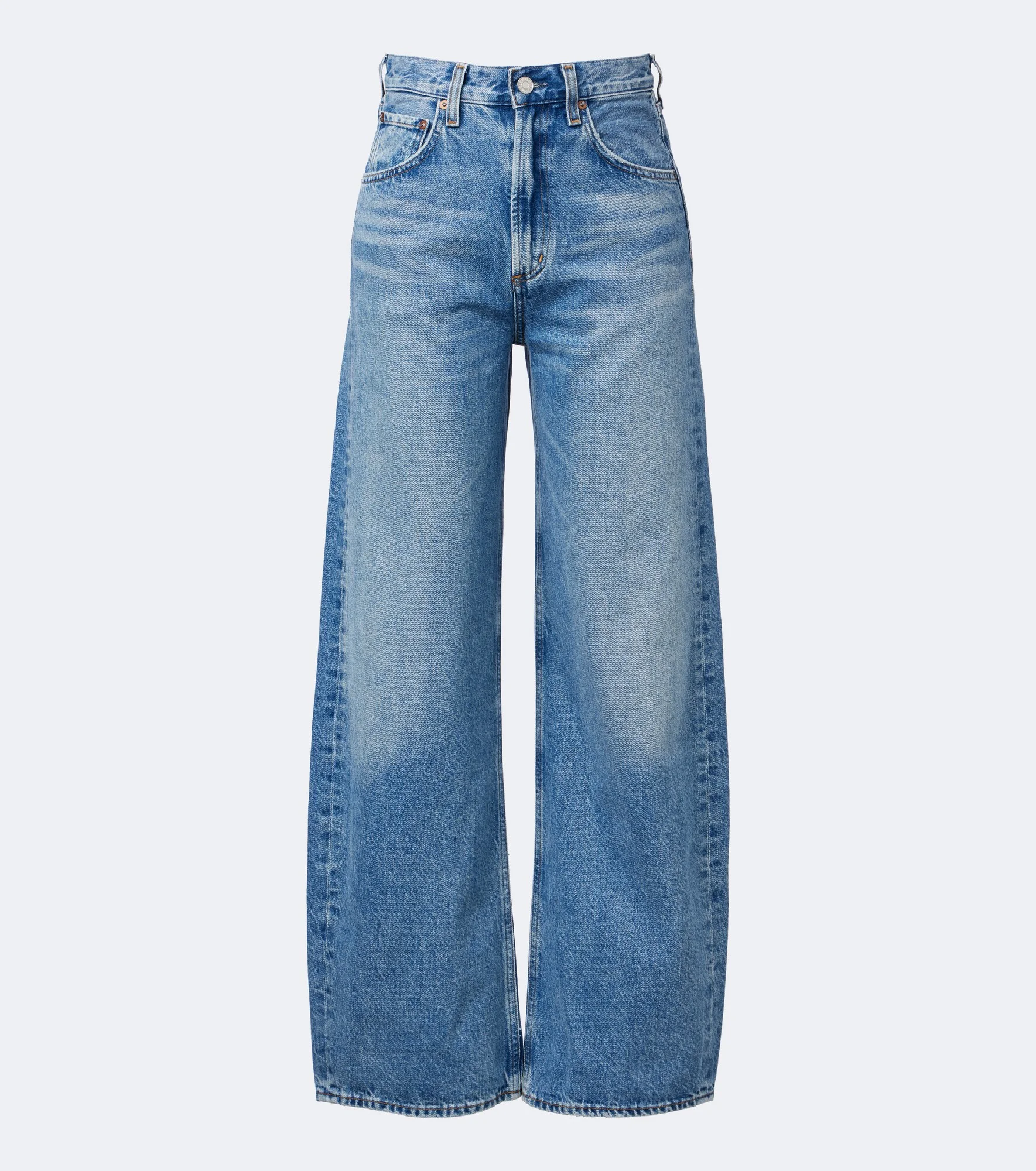 Low Curve faded wide-leg jeans - 1