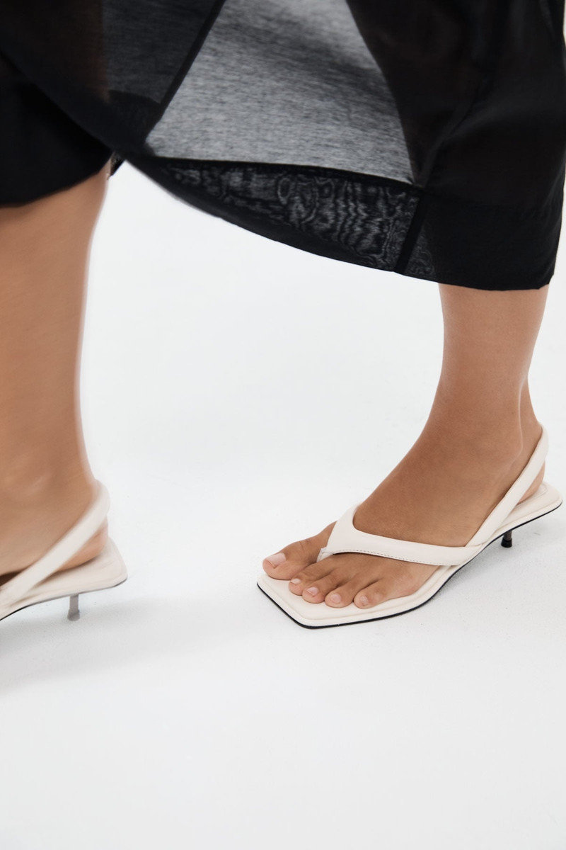 ST. AGNI Sling Back Thong Heel - Tofu outlook