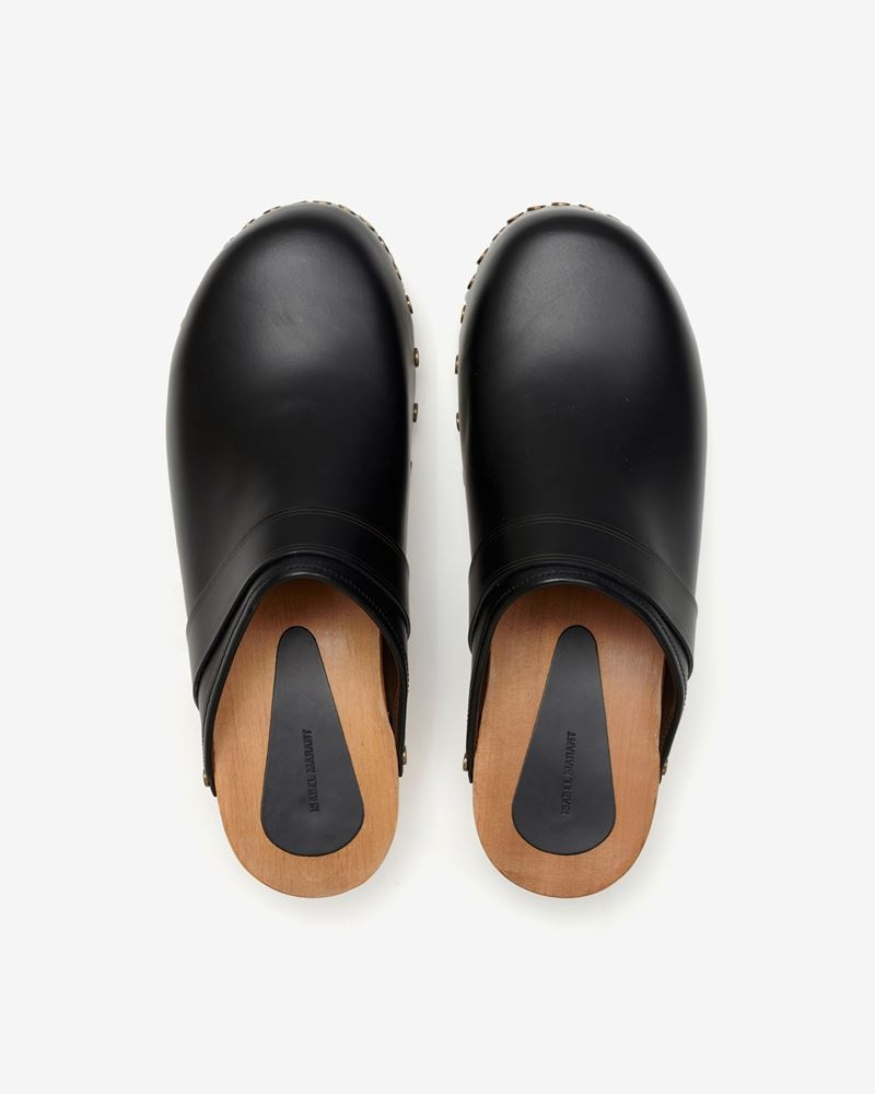 THALIE LEATHER CLOGS 5