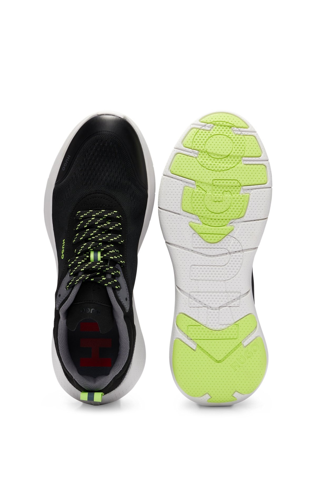 MIXED-MATERIAL TRAINERS WITH MESH DETAILS - 4