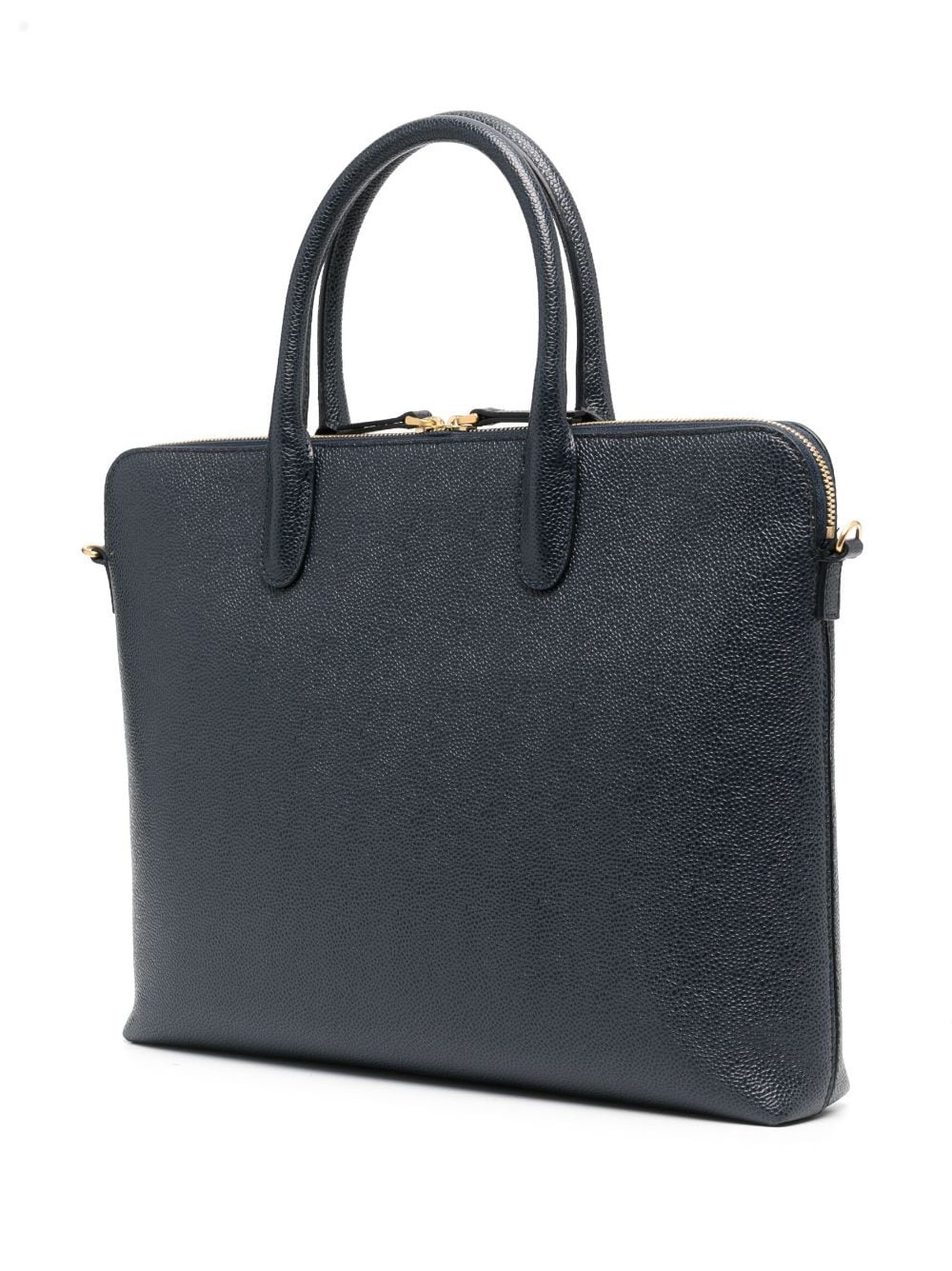 4-Bar stripe pebbled-leather briefcase - 3