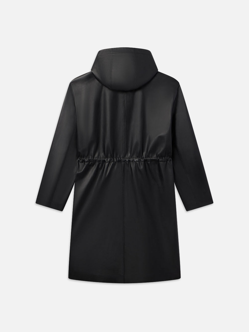 Leather Parka in Black - 3