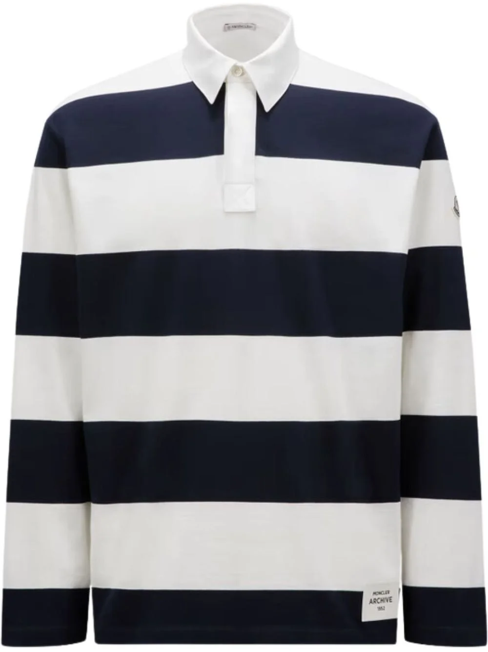 striped cotton polo shirt - 1