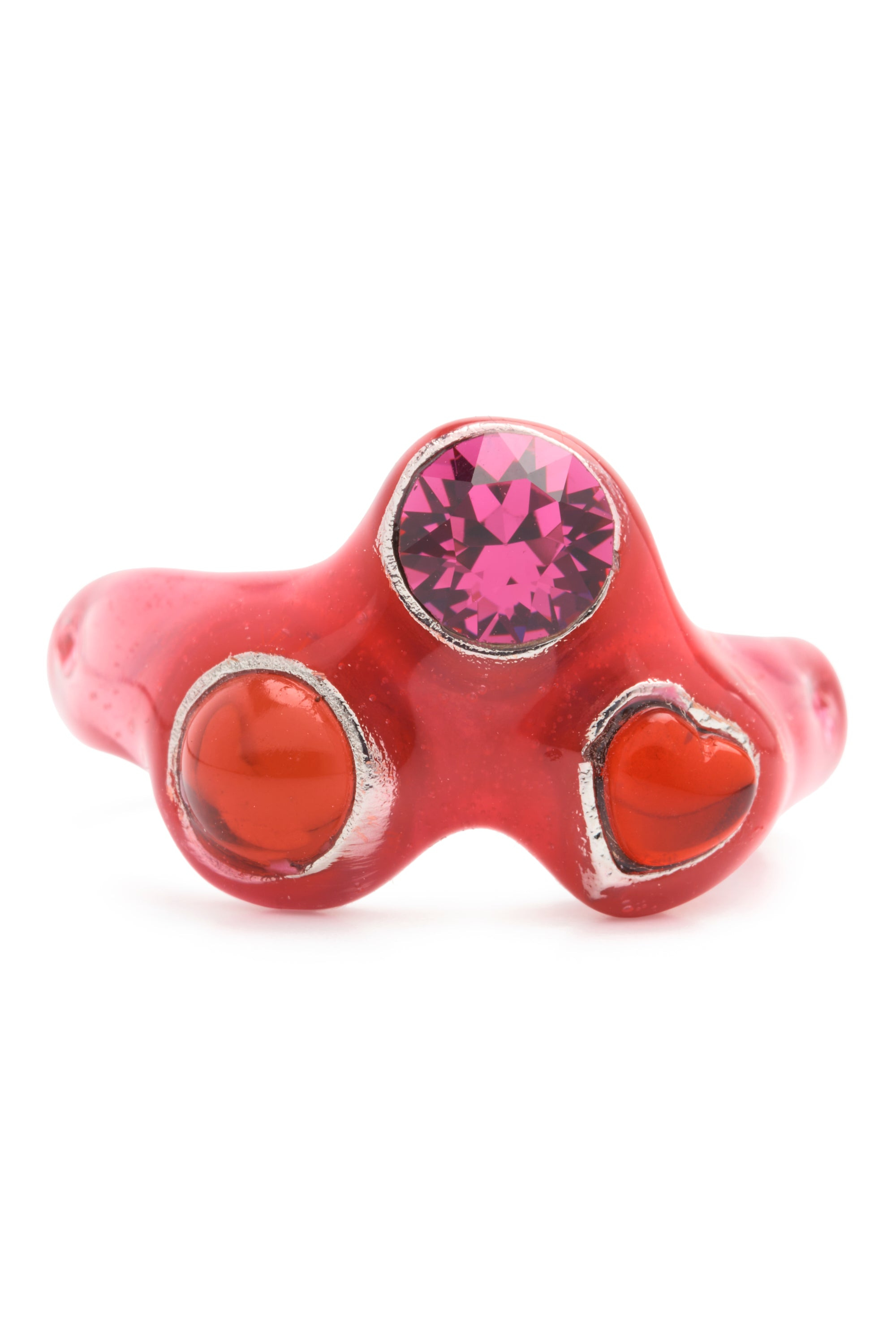 HOT METALLIC PINK FLORENCE RING - 1