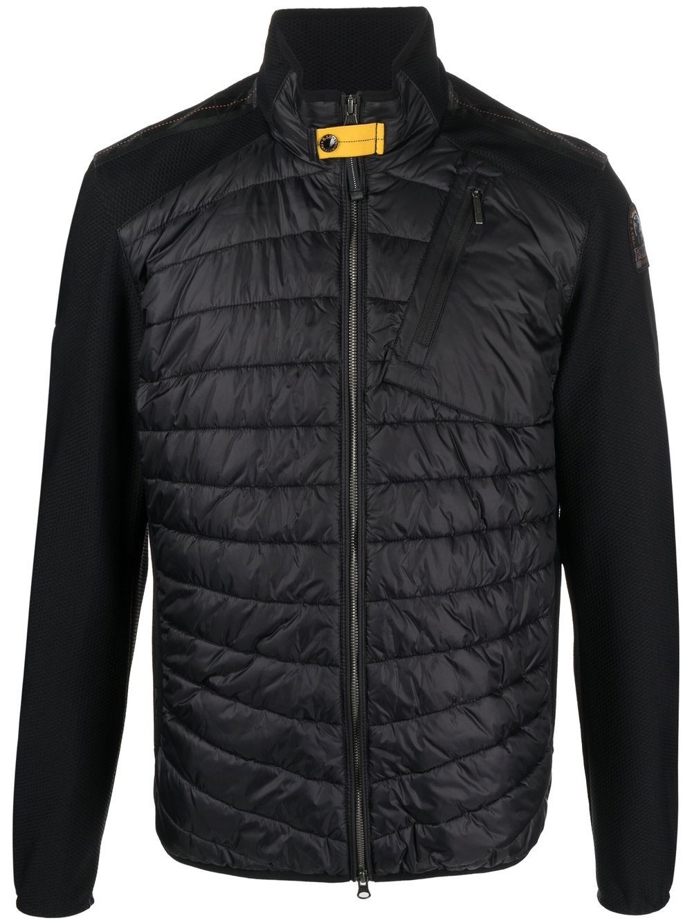 logo-patch padded jacket - 1