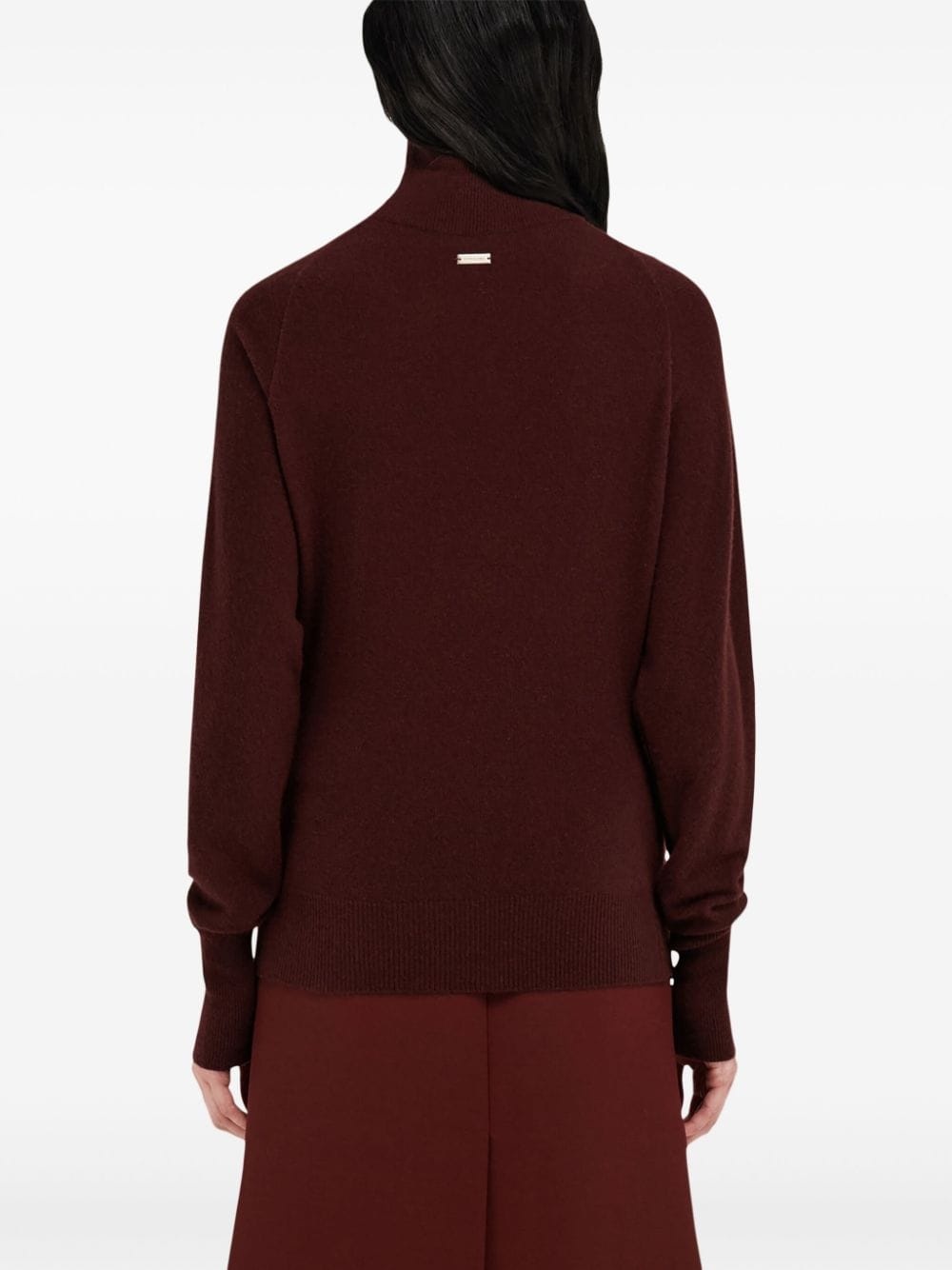 mock-neck cut-out jumper - 4