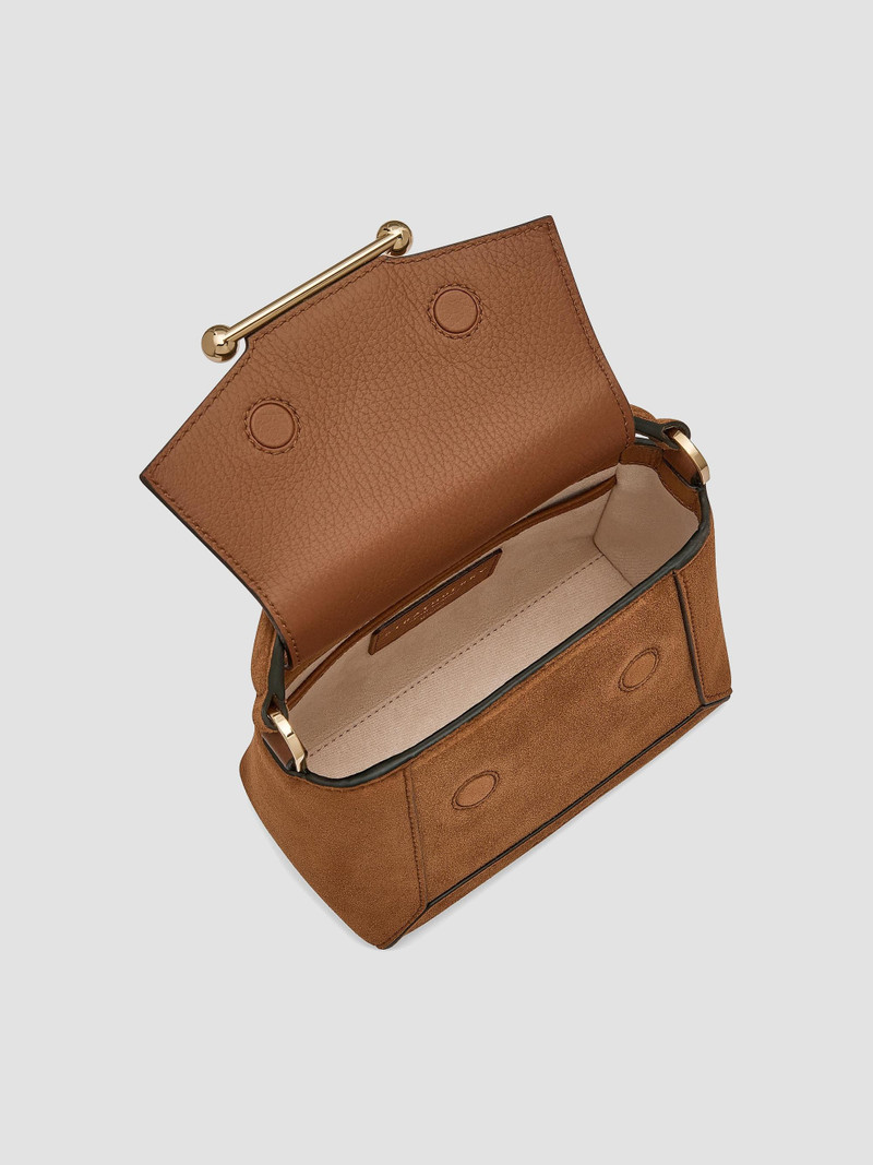 Women's Mosaic Nano Suede Top Handle Bag - Tan 6