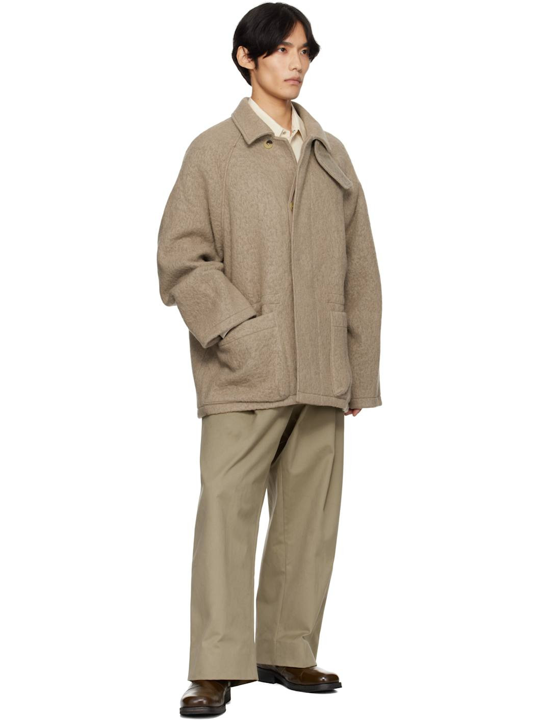 Beige Wool Hunting Jacket - 4