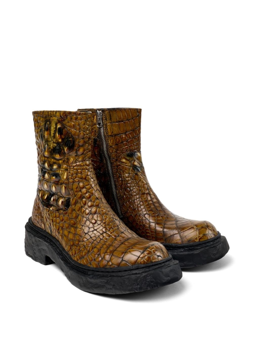 Vámonos crocodile-effect ankle boots - 2