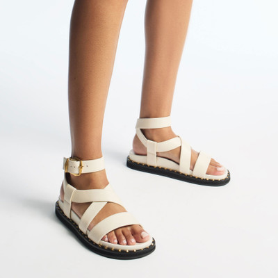 JIMMY CHOO Blaise Flat
Latte Leather Sandals outlook