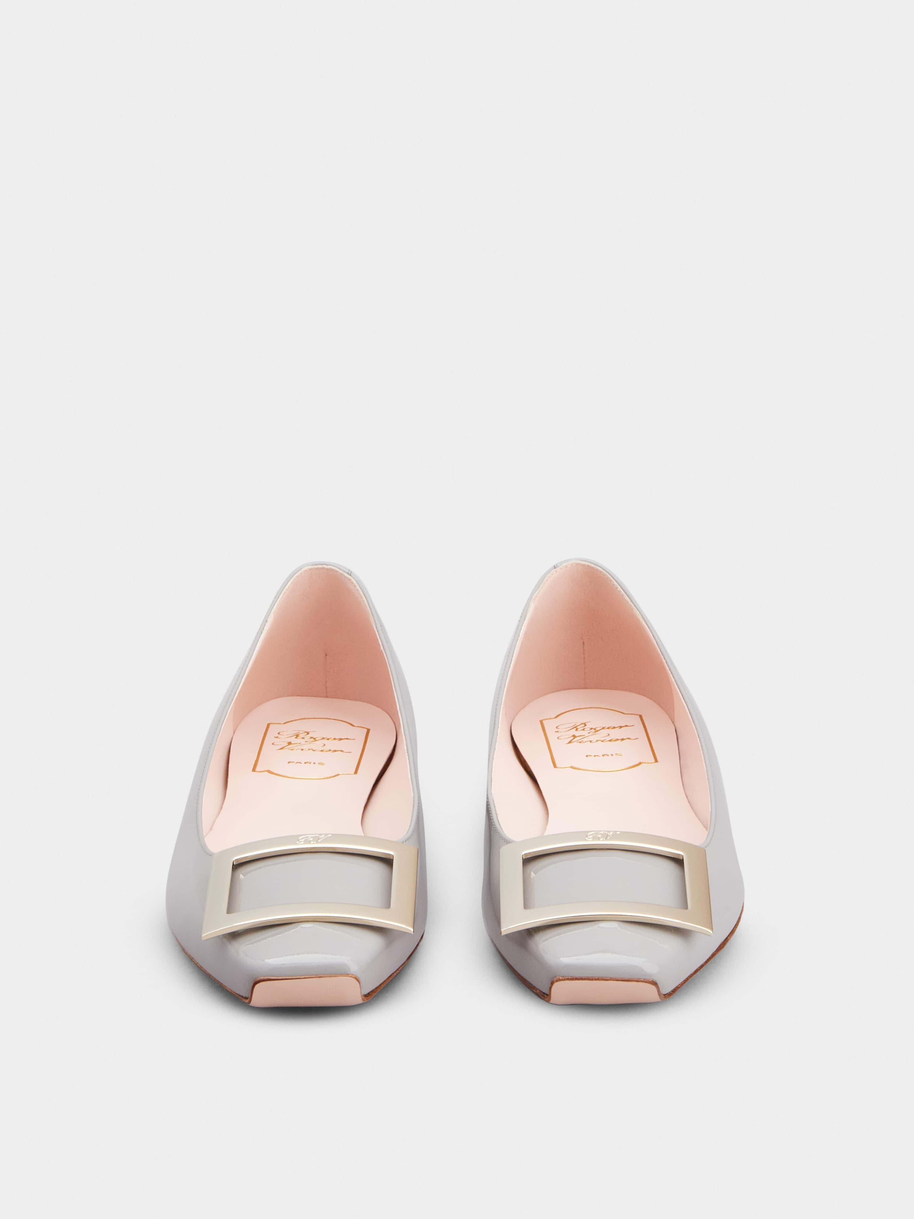 Trompette Metal Buckle Ballerinas in Patent Leather - 7