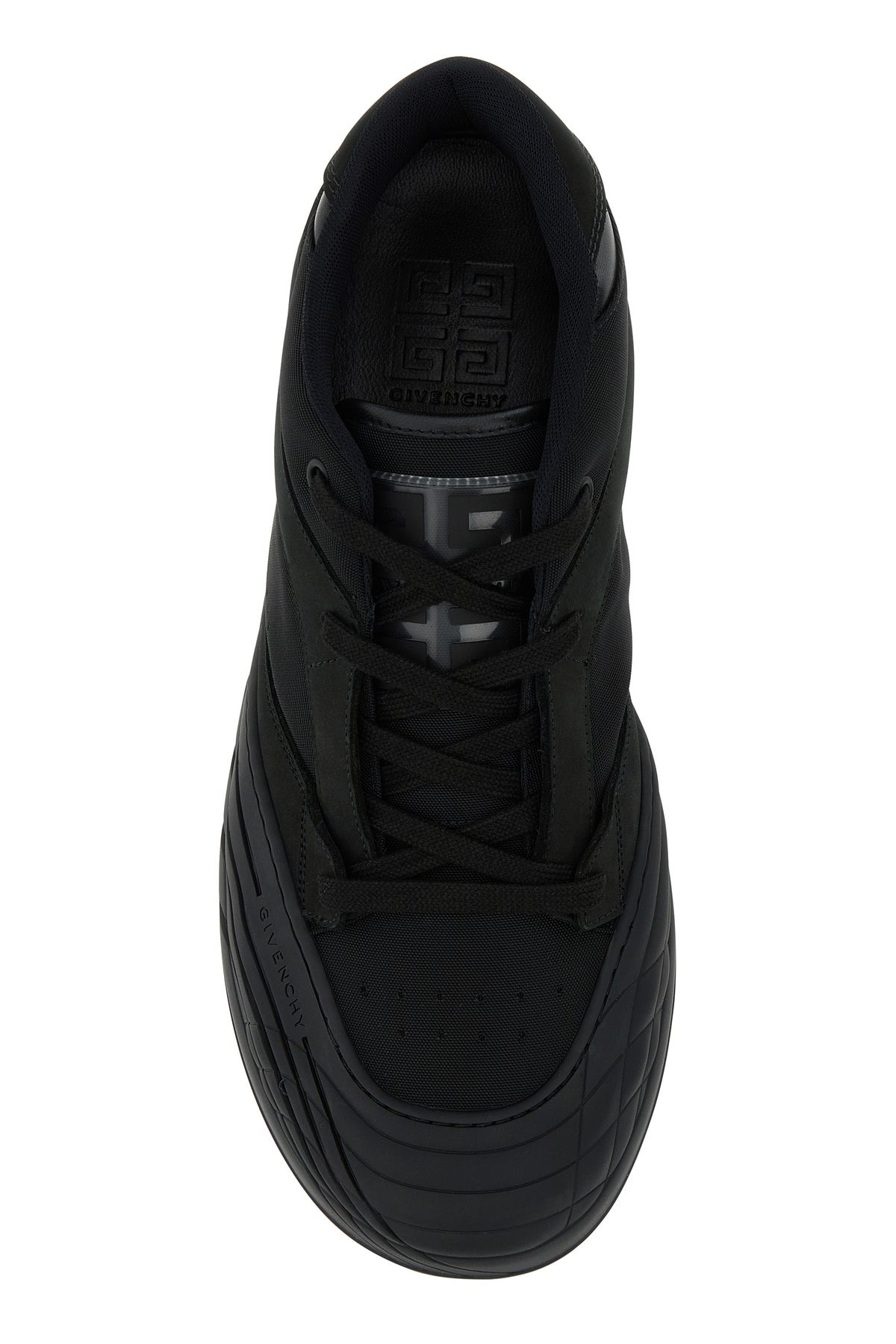 Black canvas, rubber and leather sneakers - 4