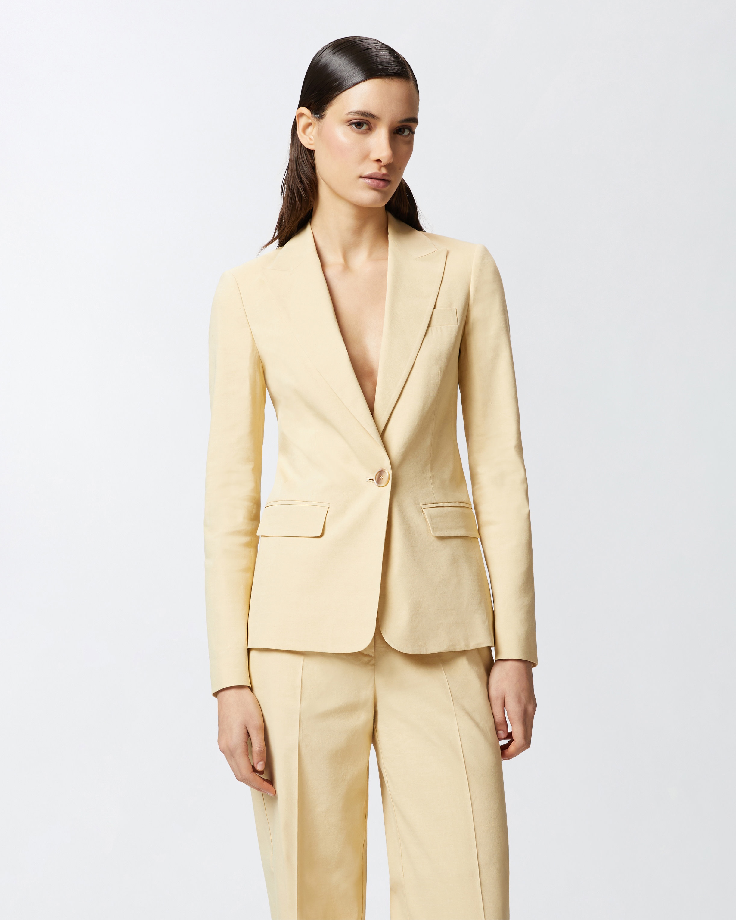ジャケット Pinko OGNI VOLTA LINEN BLAZER WITH BACK OPENINGS PINKO LINEN BLAZER WITH OPENINGS ON THE BACK | REVERSIBLE