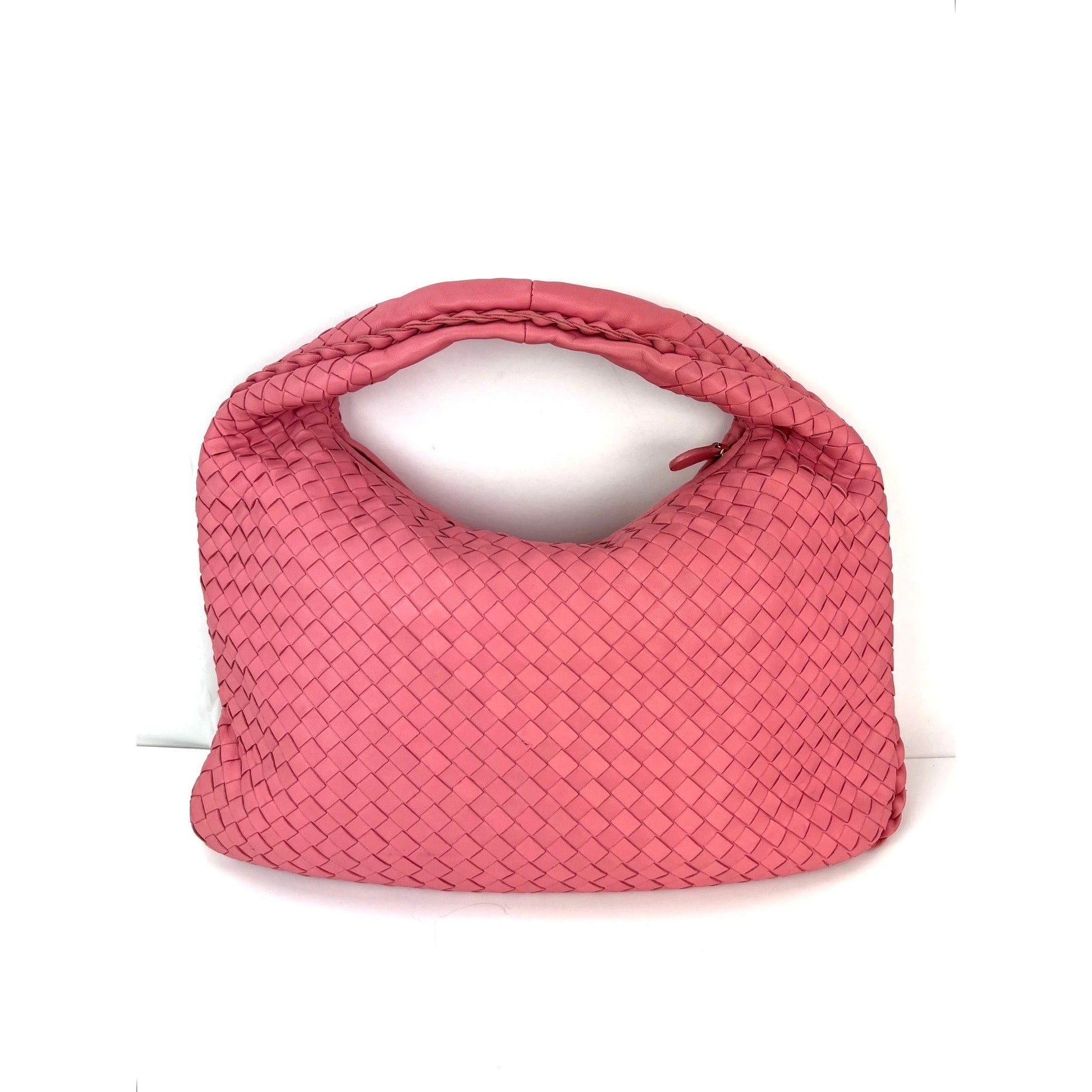 Bottega Veneta Nappa Intrecciato Medium Veneta Hobo Rose Pink Bag - 2