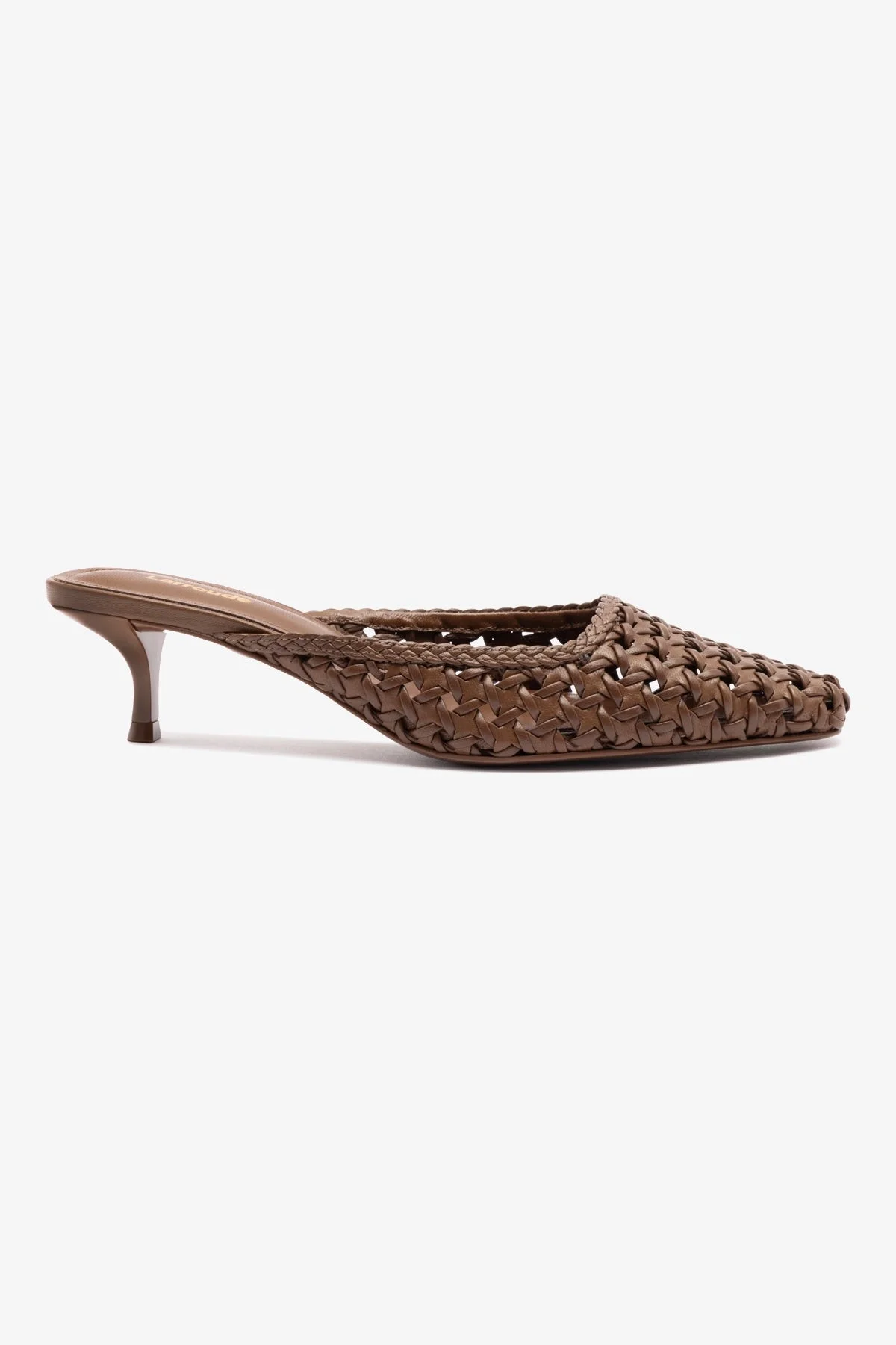 Amal Macrame Mule In Burnt Umber Leather - 1