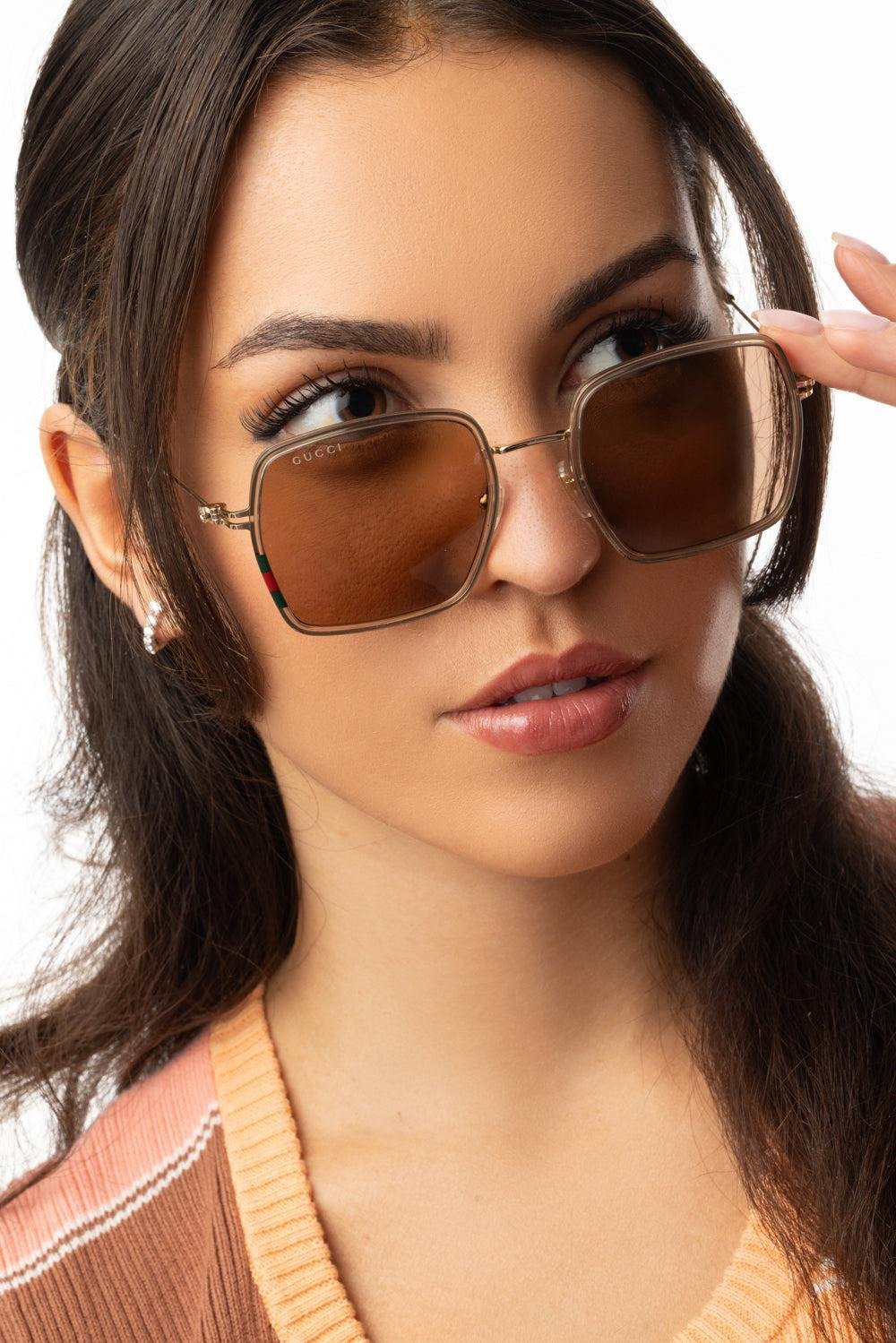 Slim Side Large Square Sunglasss - 4