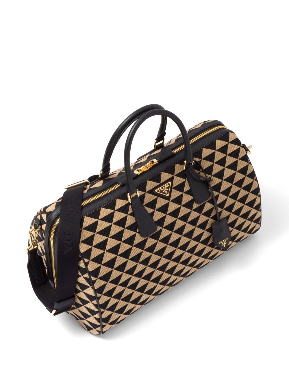 Symbole embroidered fabric travel bag - 4