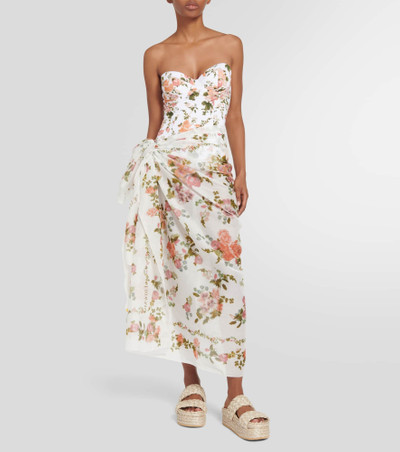 Erdem Floral cotton voile beach cover-up outlook