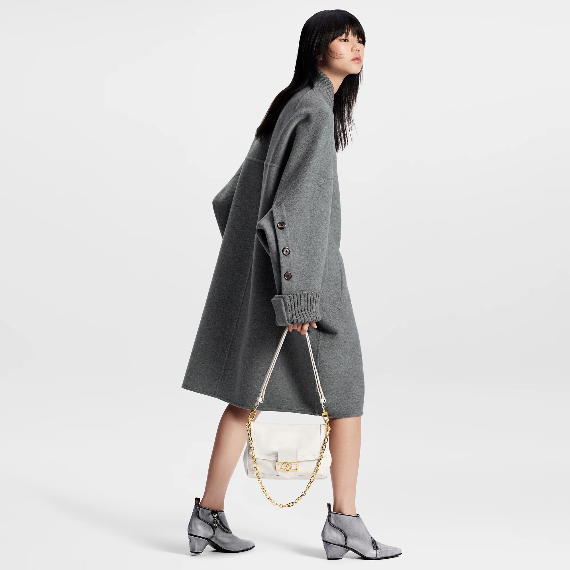 Slouchy Long Bomber Coat - 3