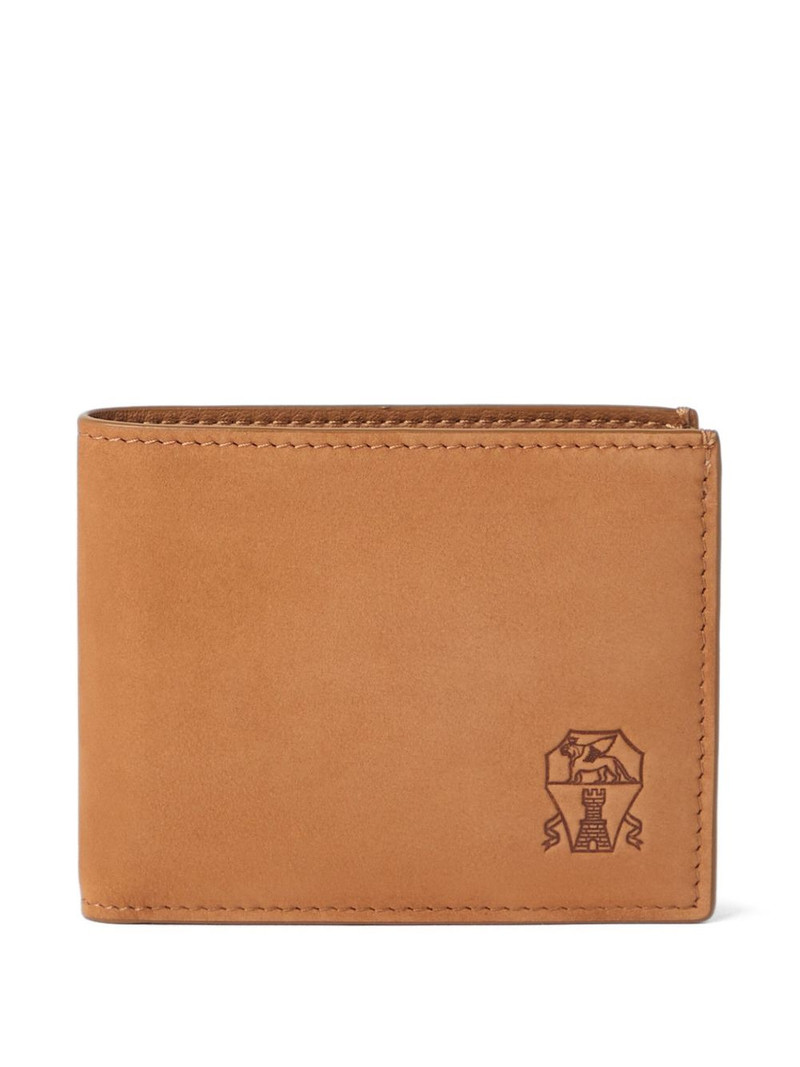Brunello Cucinelli logo-embossed bi-fold wallet outlook