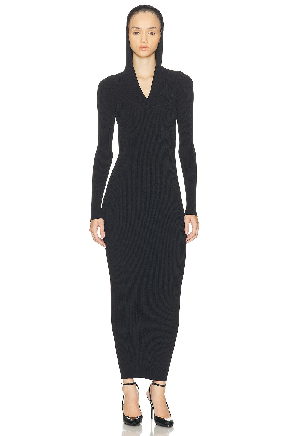 Hooded Bodycon Dress - 4